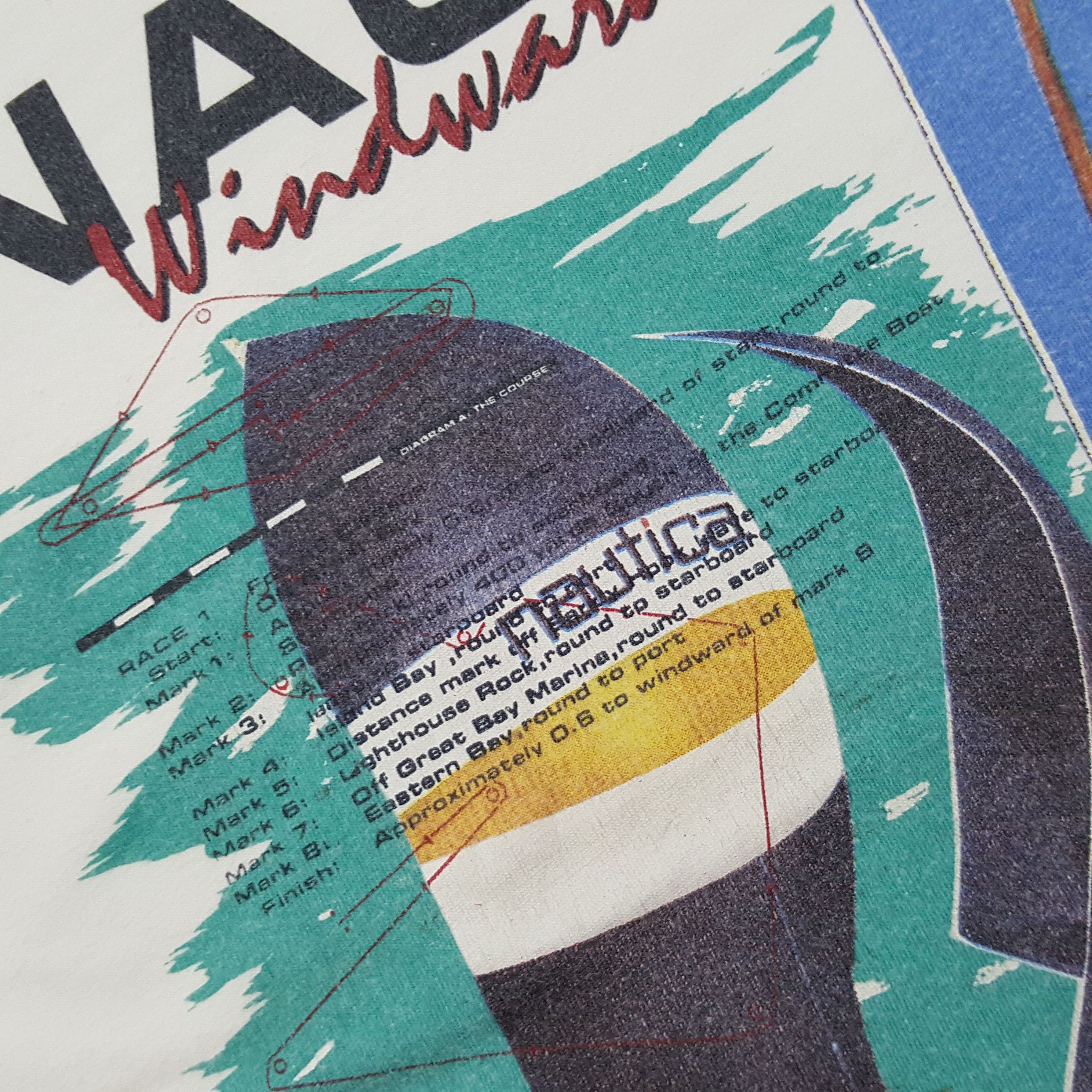 Nautica × Vintage Vintage NAUTICA Windward Sailing Surf Style T-shirt Size US L / EU 52-54 / 3 - 3 Thumbnail
