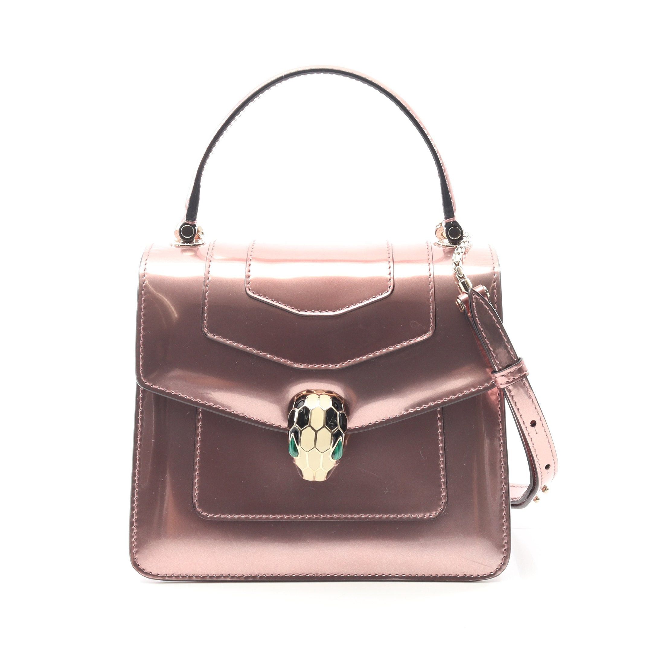 Bvlgari Bvlgari Serpenti Forever Handbag Leather Pink Size ONE SIZE - 1 Thumbnail