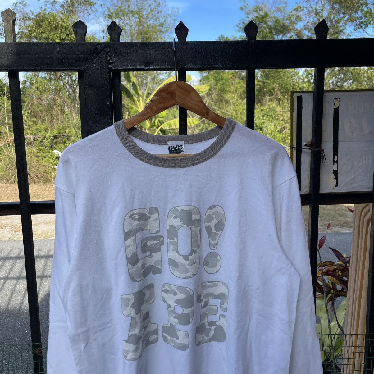 Bape ❤️100% Authentic❤️Vintage Bathing Ape Go Ape Long Sleeves Tee Size US L / EU 52-54 / 3 - 4 Thumbnail