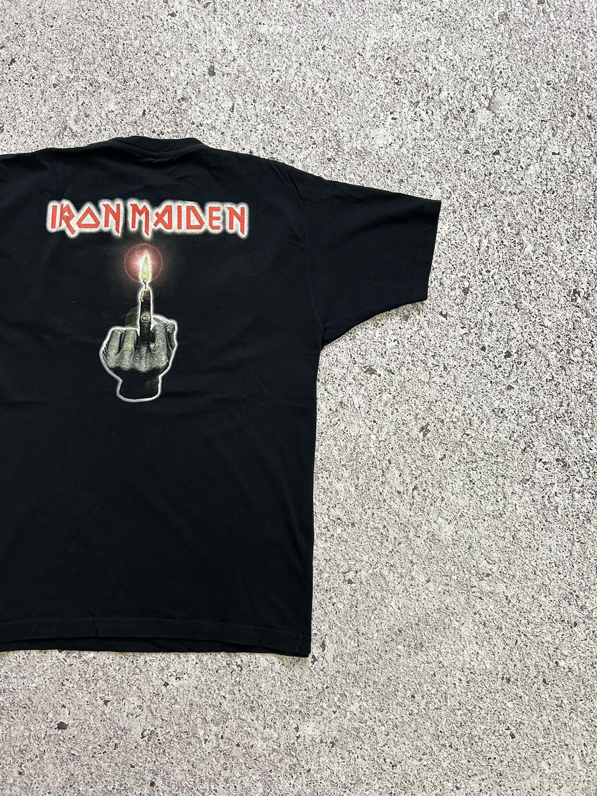 Band Tees × Vintage Vintage 90’s Iron Maiden Fuck Rock Band T-Shirt Y2K HYPE Size US XL / EU 56 / 4 - 6 Thumbnail