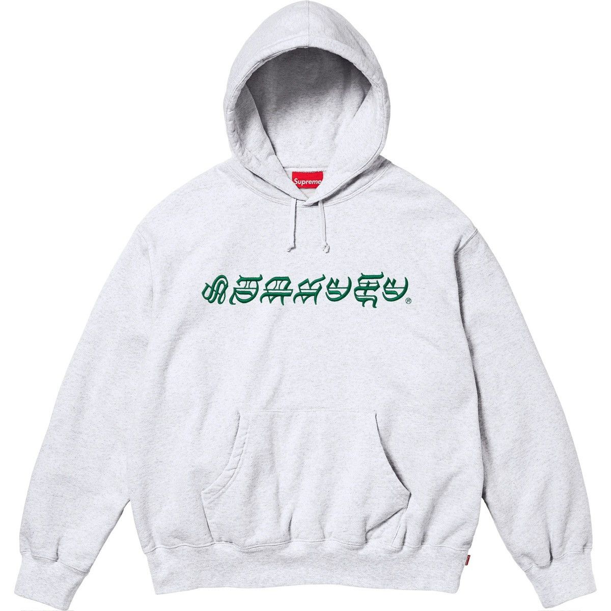 Supreme Supreme Blackletter HOODED SWEATSHIRT Hoodie Ash Grey Sz XL Size US XL / EU 56 / 4 - 1 Thumbnail