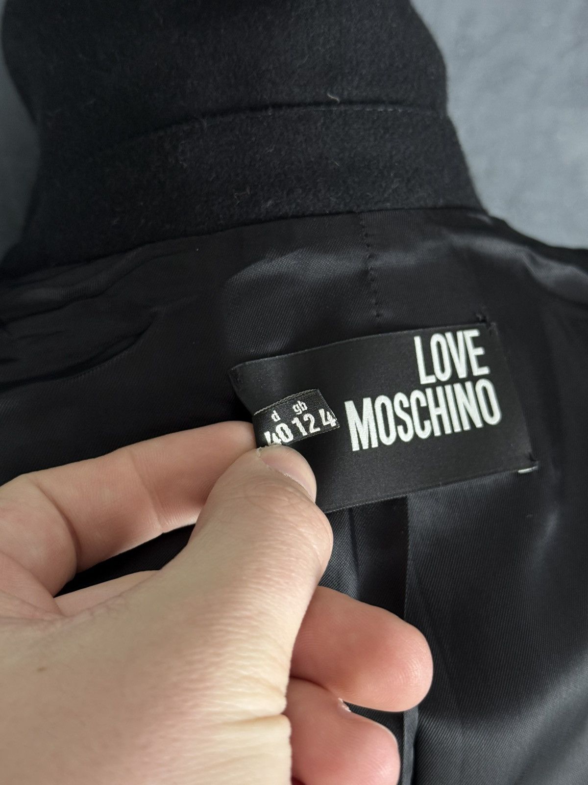 Love Moschino Love Moschino Black Wool Jackets & Women's Coat Size M / US 6-8 / IT 42-44 - 15 Thumbnail
