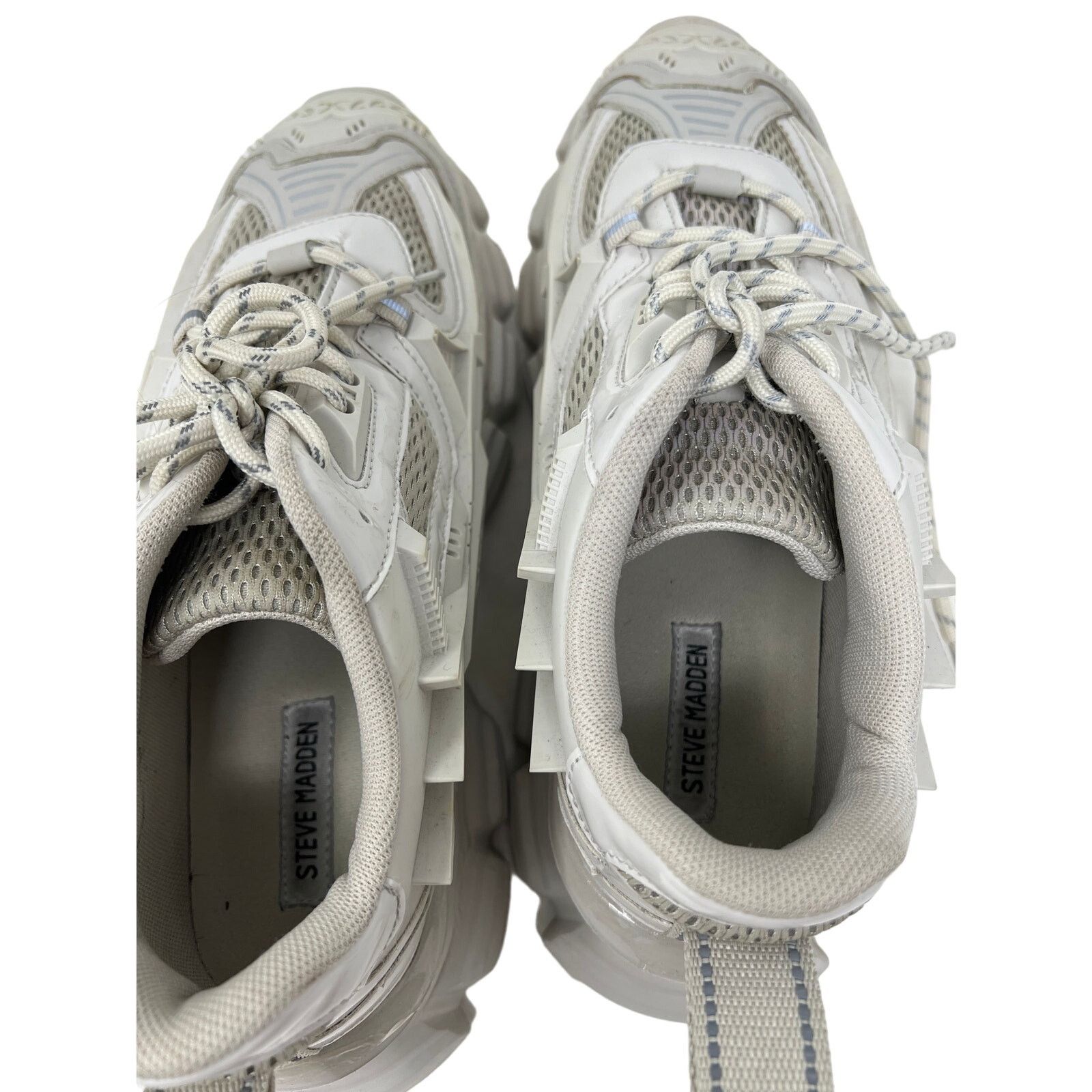 Steve Madden Steve Madden White on White Quantum Sneakers Mens 11 Size US 11 / EU 44 - 7 Thumbnail
