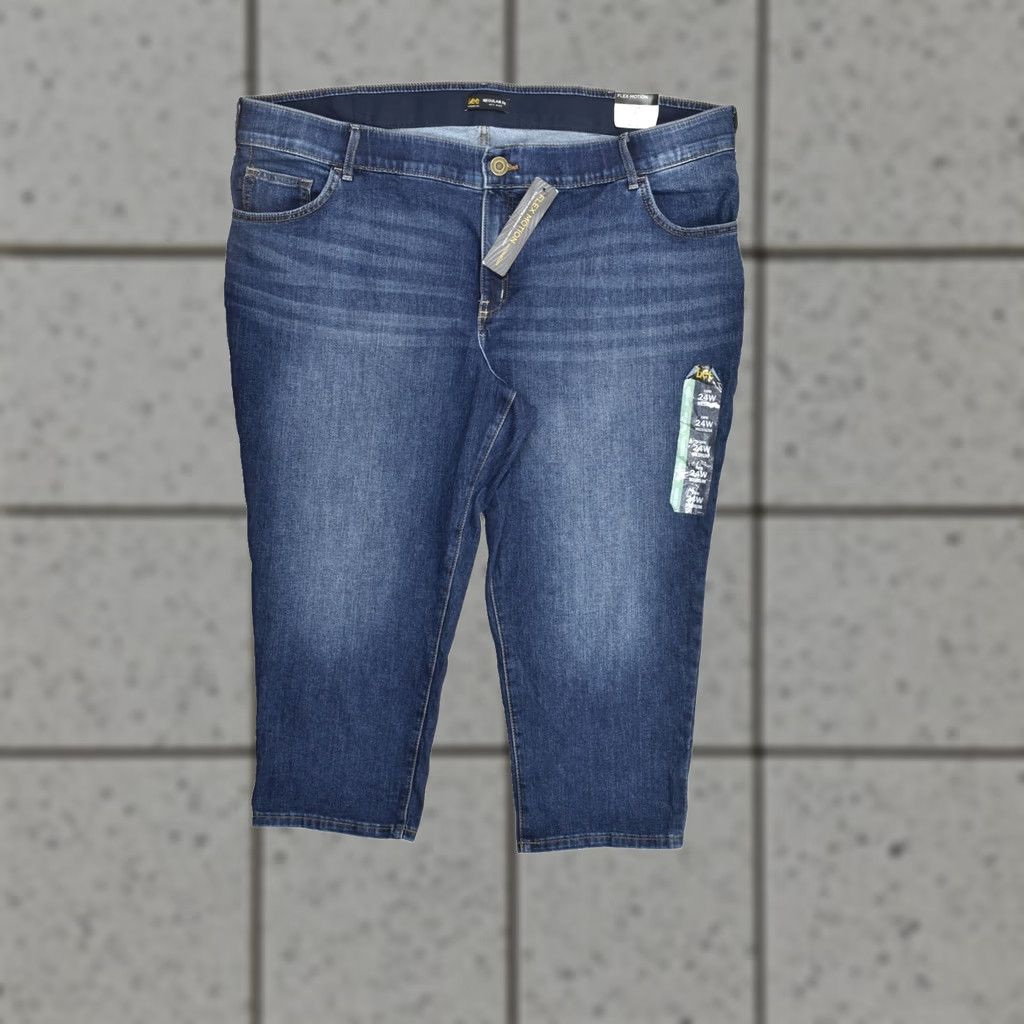 Lee Lee Jeans Capri Regular 24W Medium Bewitched Blu Womens Size 42" / US 20 - 1 Thumbnail