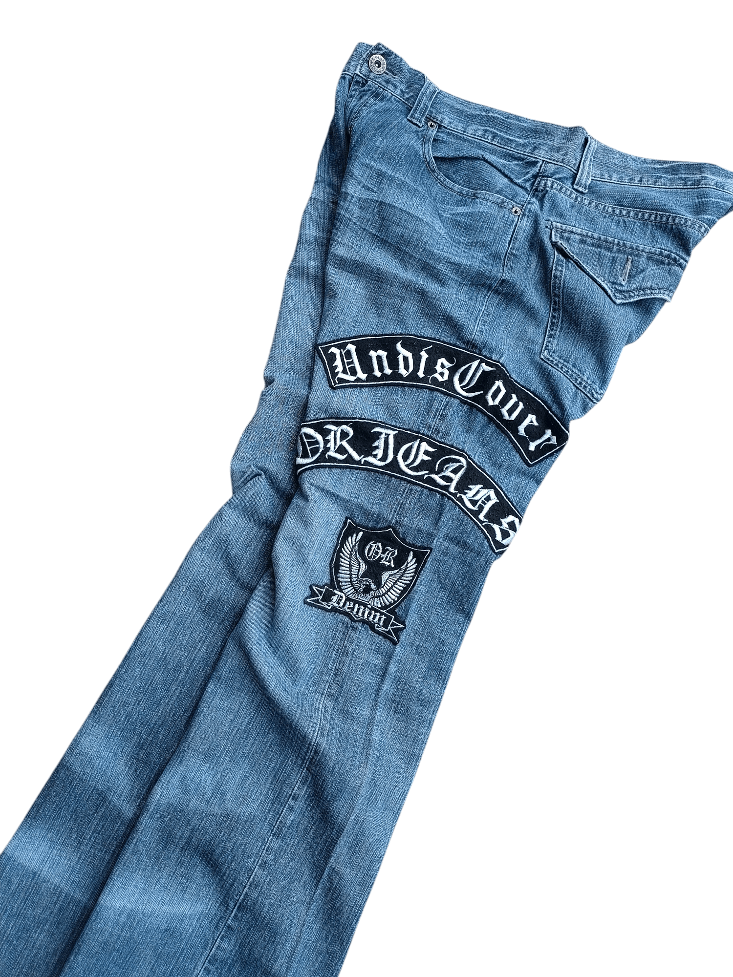 Japanese Brand FLARED RARE❤️‍🔥SORRIDERE RIPPED PATCHWORK JEANS Size US 36 / EU 52 - 16 Thumbnail