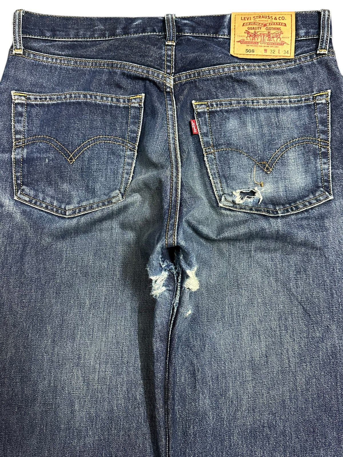 Levi's Vintage Levis 508 Blue Wash Style Baggy Jeans Size US 32 / EU 48 - 5 Thumbnail
