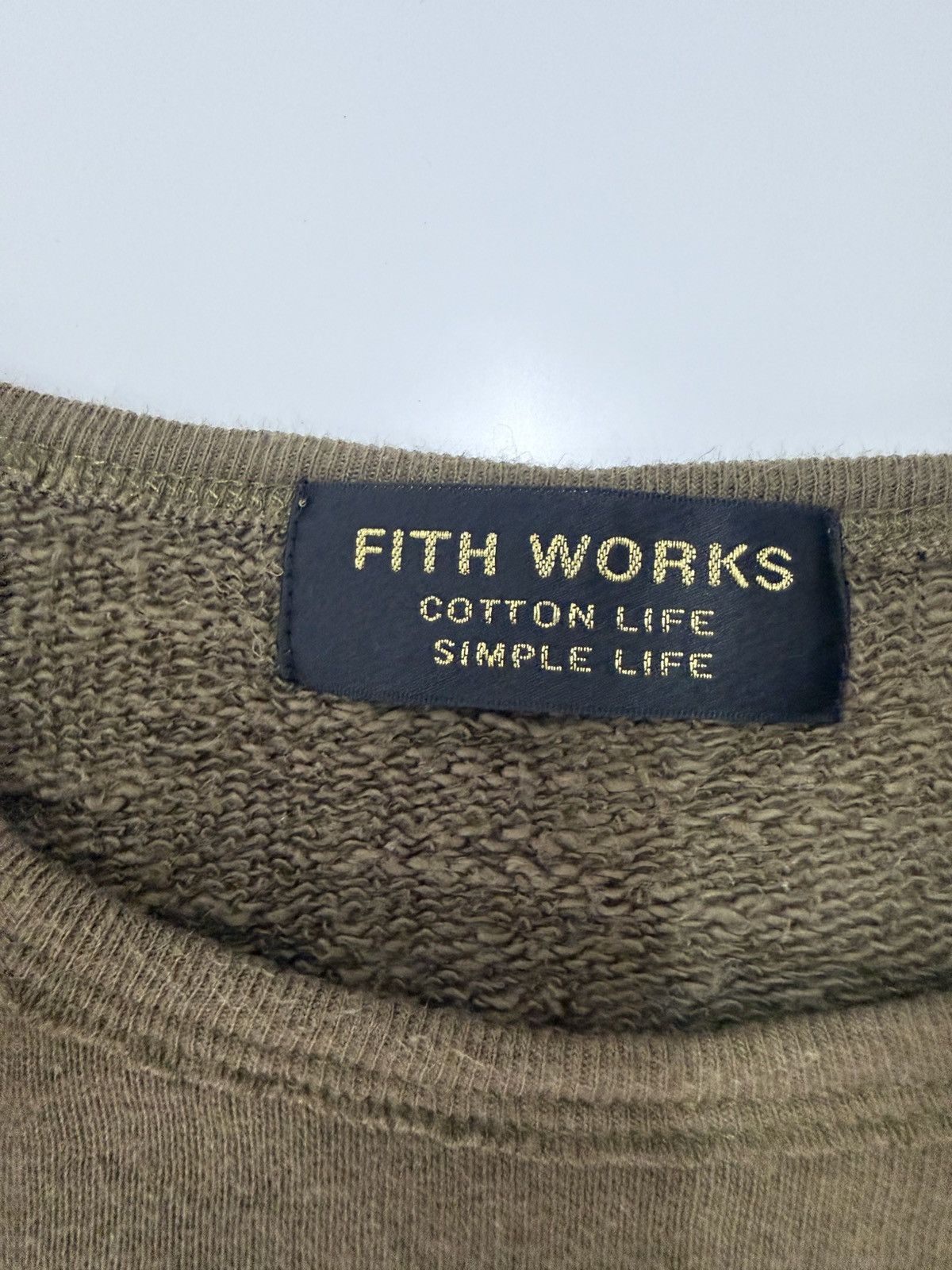 Japanese Brand ⚡️FITH WORKS Olive Raw Edge Sweat Japanese American Military Size US XS / EU 42 / 0 - 8 Thumbnail