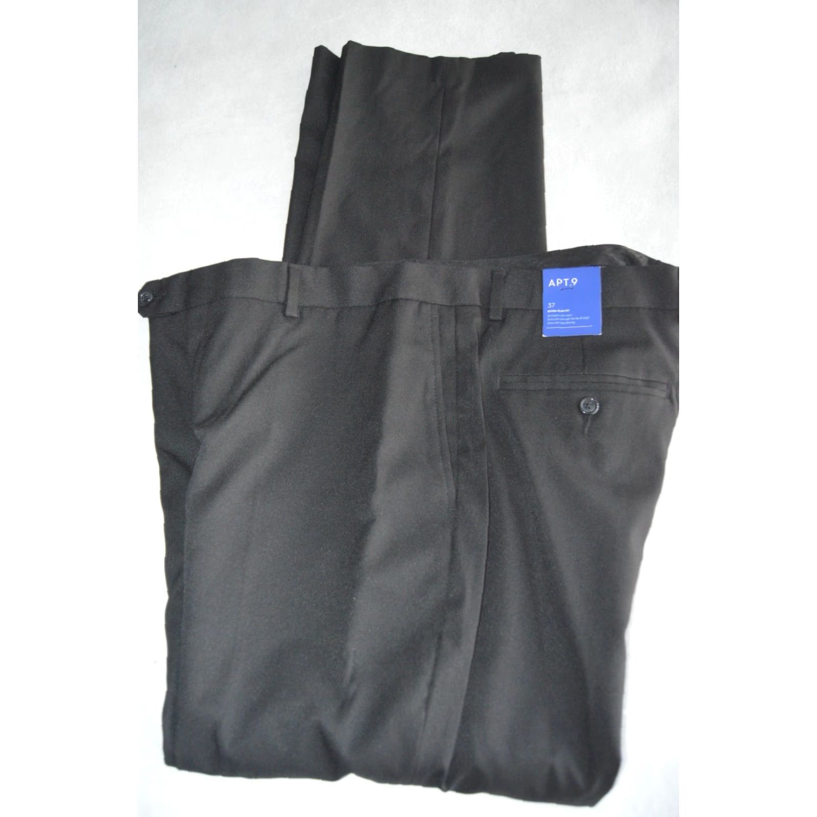 Apt. 9 NWT Apt. 9 Extra-Slim Fit Black Dress Pants Mens 34x32 Flat Front Slim Straight Pocket Button Dress Pants Available Now Size US 34 / EU 50 - 4 Thumbnail