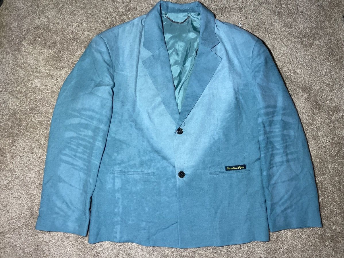 Martine Rose New SS24 Martine Rose Sun Bleached Teal Blazer Jacket 2024 Size 46R - 1 Thumbnail