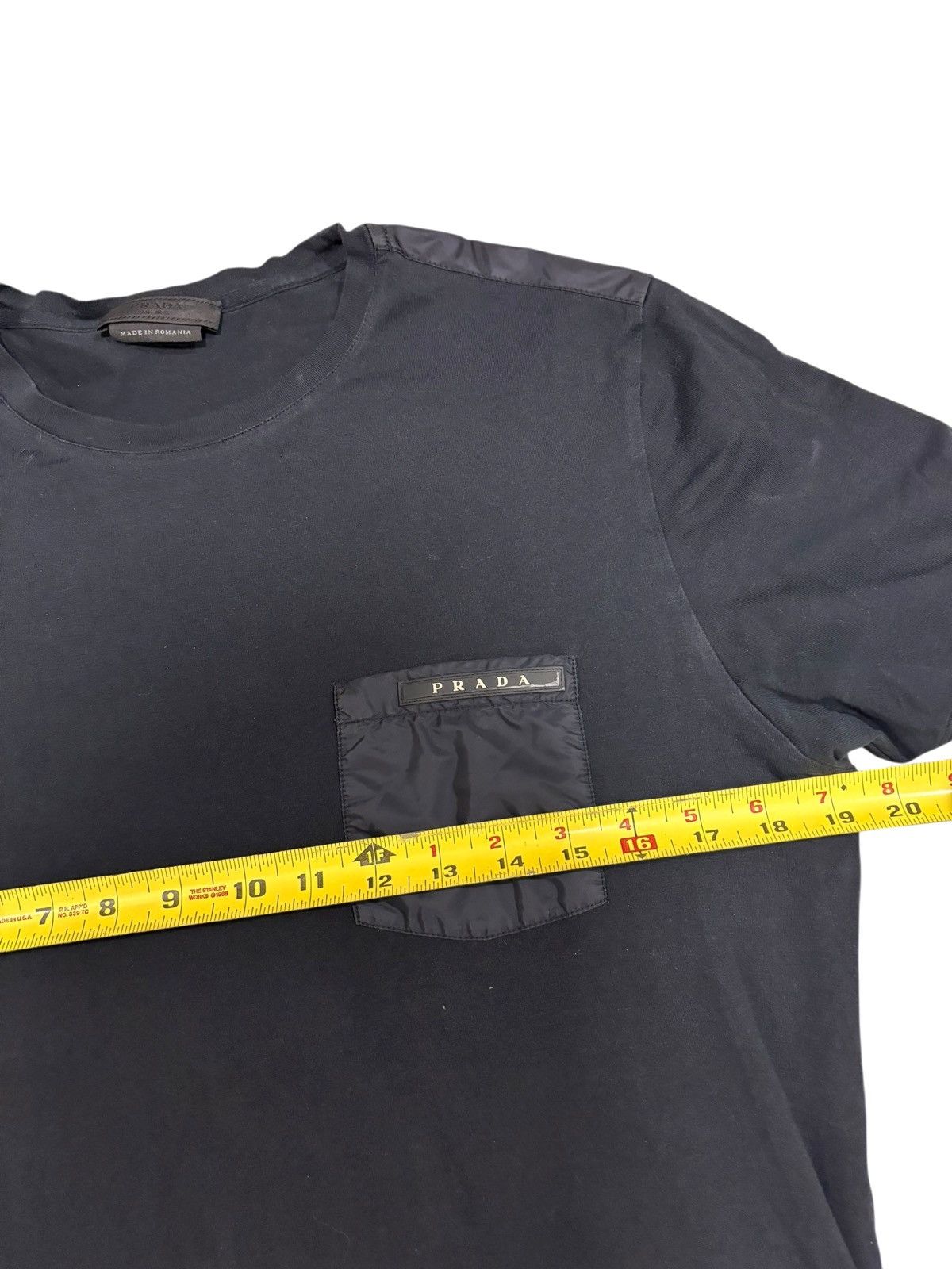 Prada Prada Nylon Pocket Tee Mens Size Medium Black Size US M / EU 48-50 / 2 - 10 Thumbnail