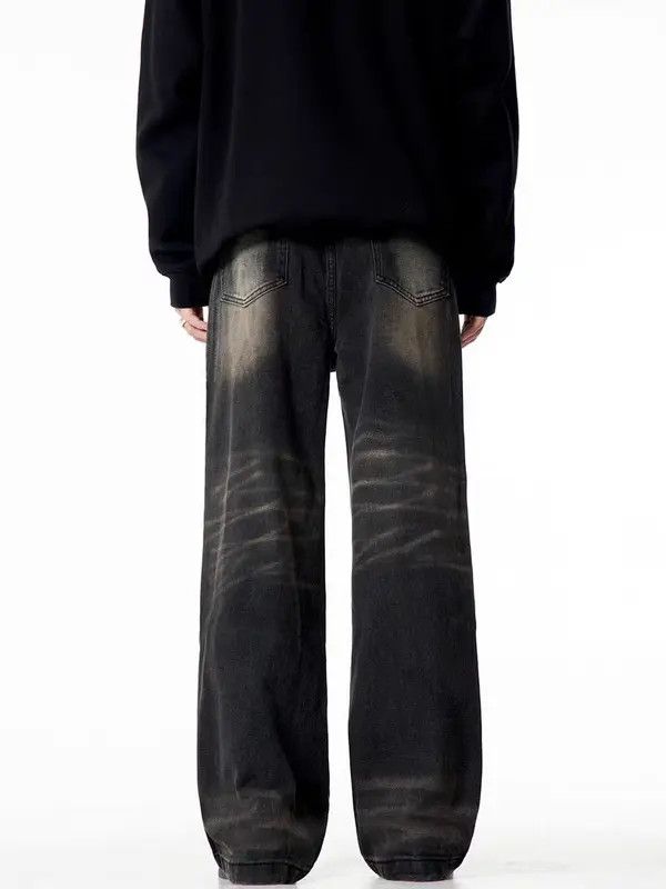 Japanese Brand VIBE Street style retro washed loose straight jeans Size US 34 / EU 50 - 5 Thumbnail