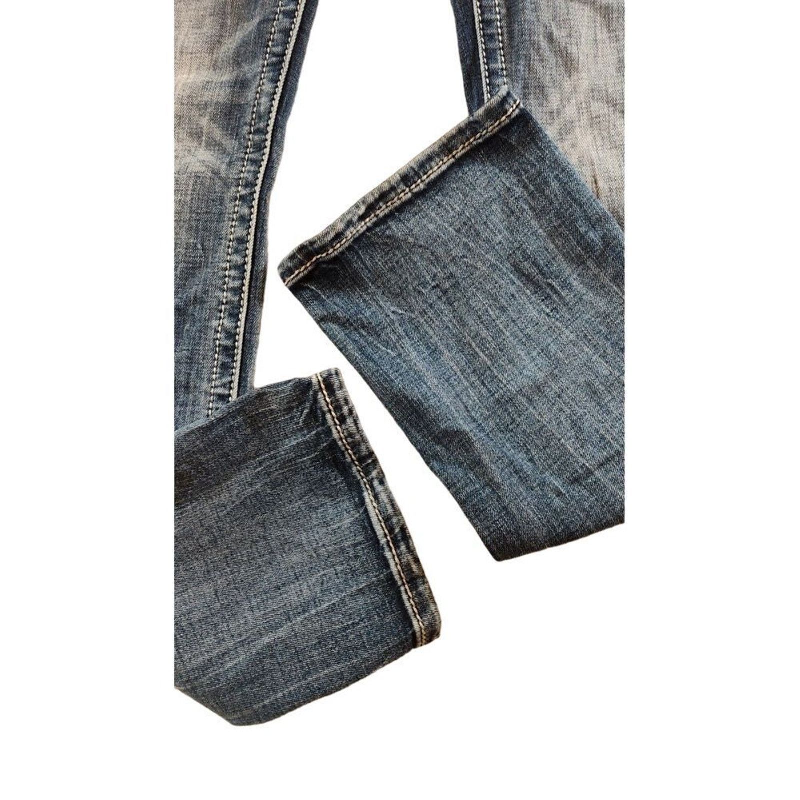 Miss Me Miss Me Straight Womens Jeans 29 Selvedge Bling Distressed Size 29" - 11 Thumbnail