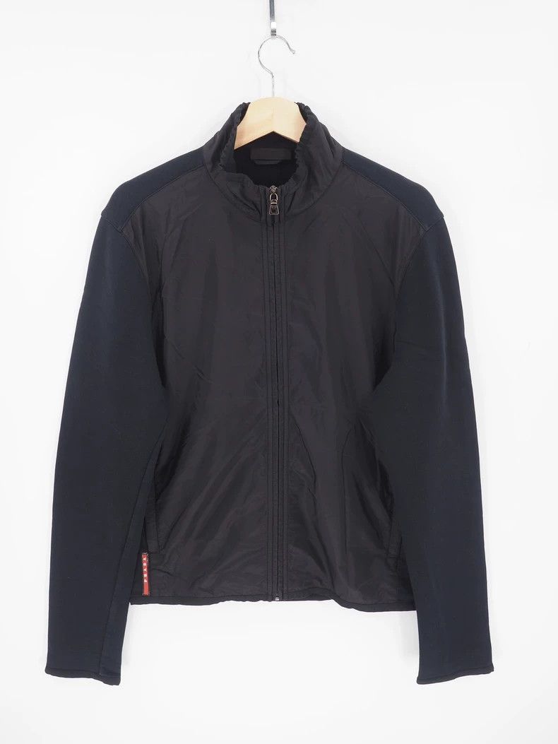 Prada PradaBlack red label knitted nylon stitching jacket 2503-Ne Size US L / EU 52-54 / 3 - 1 Thumbnail