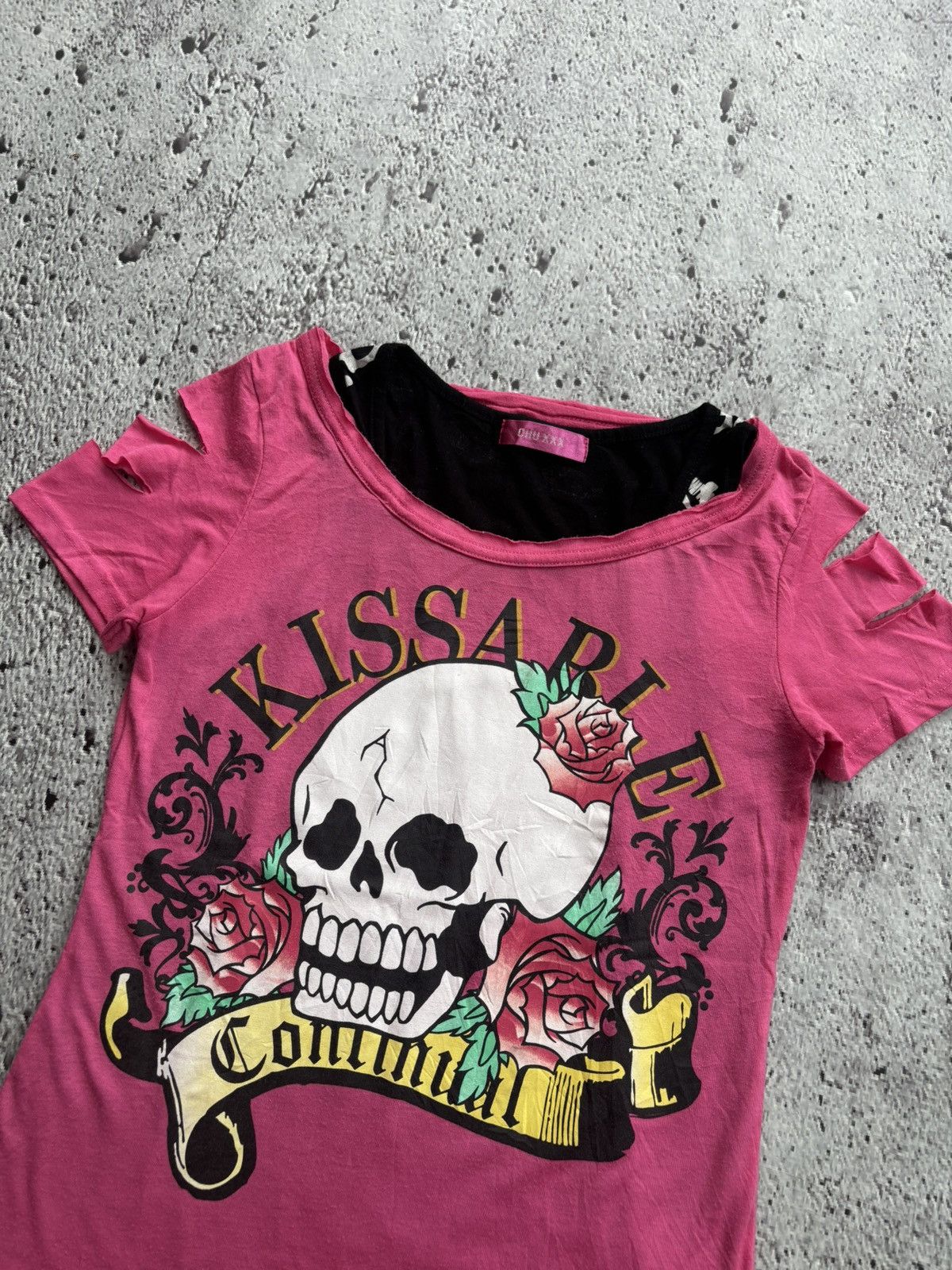Hysteric Glamour Y2k double layer Chu XXX kissa ble skull Size M / US 6-8 / IT 42-44 - 3 Thumbnail