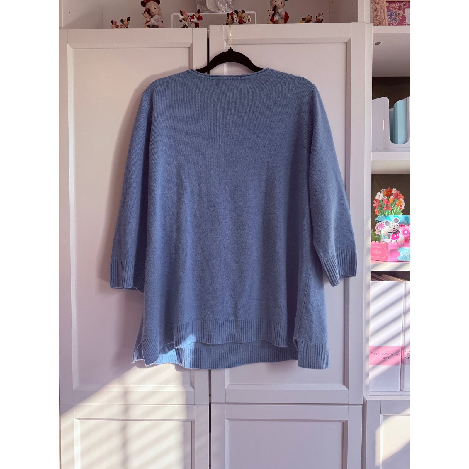 Other Karen Scott Blue Knit Sweater Women 3/4 Sleeve 1X - A009 Size XXL / US 16-18 / IT 52-54 - 3 Thumbnail