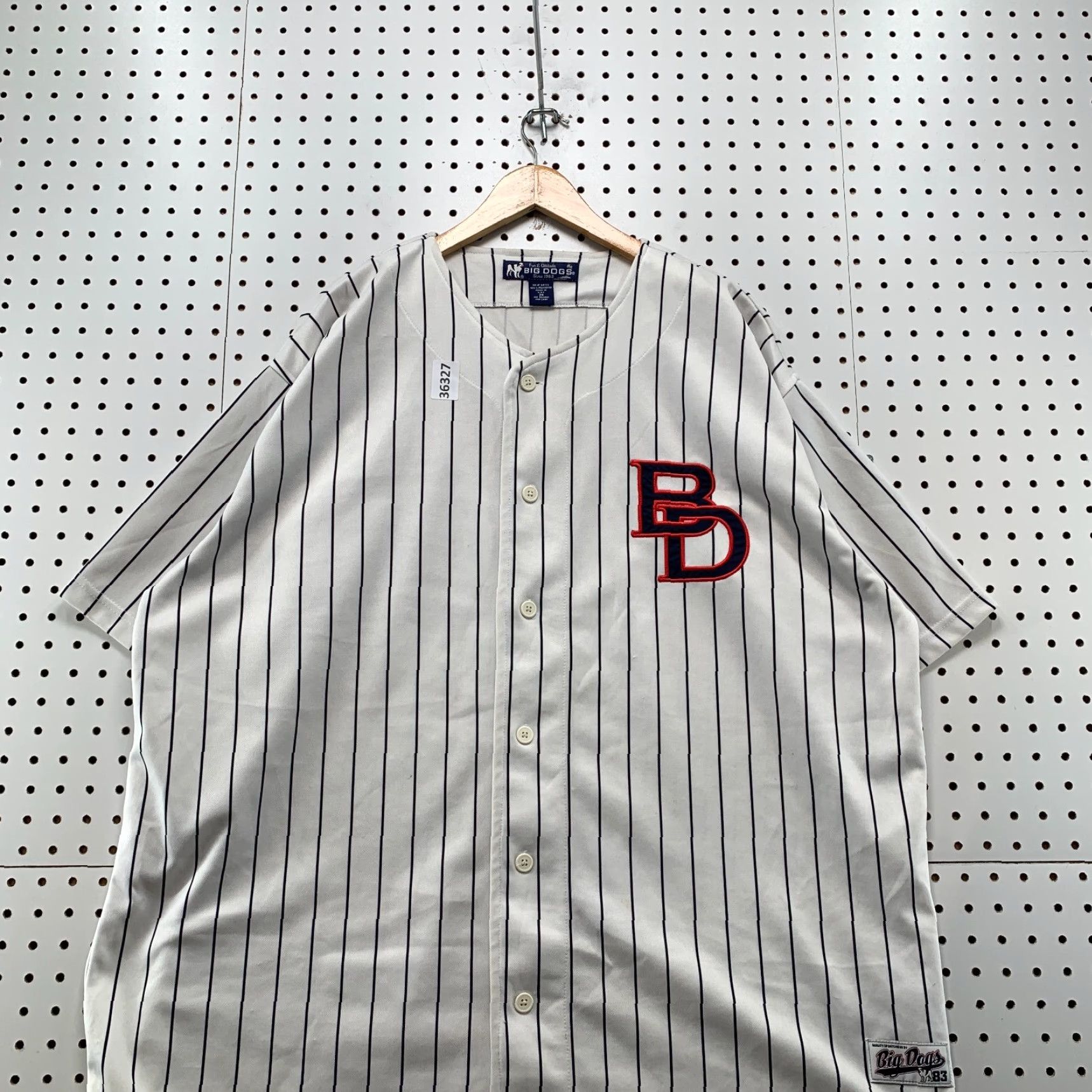 Big Dogs VINTAGE Big Dogs Baseball Jersey Men 2X White Striped Embroidered 90s Jersey Men Big 2X White Striped Embroidered Baseball Jersey 90s Mens Size US XXL / EU 58 / 5 - 3 Thumbnail