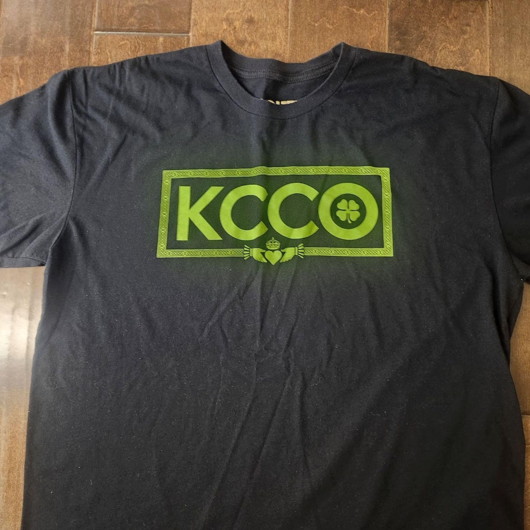 Vintage KCCO Chive Shirt Mens XL Black Tee Clover Graphic Keep Calm Chive On Minor Stain Size US XL / EU 56 / 4 - 4 Thumbnail