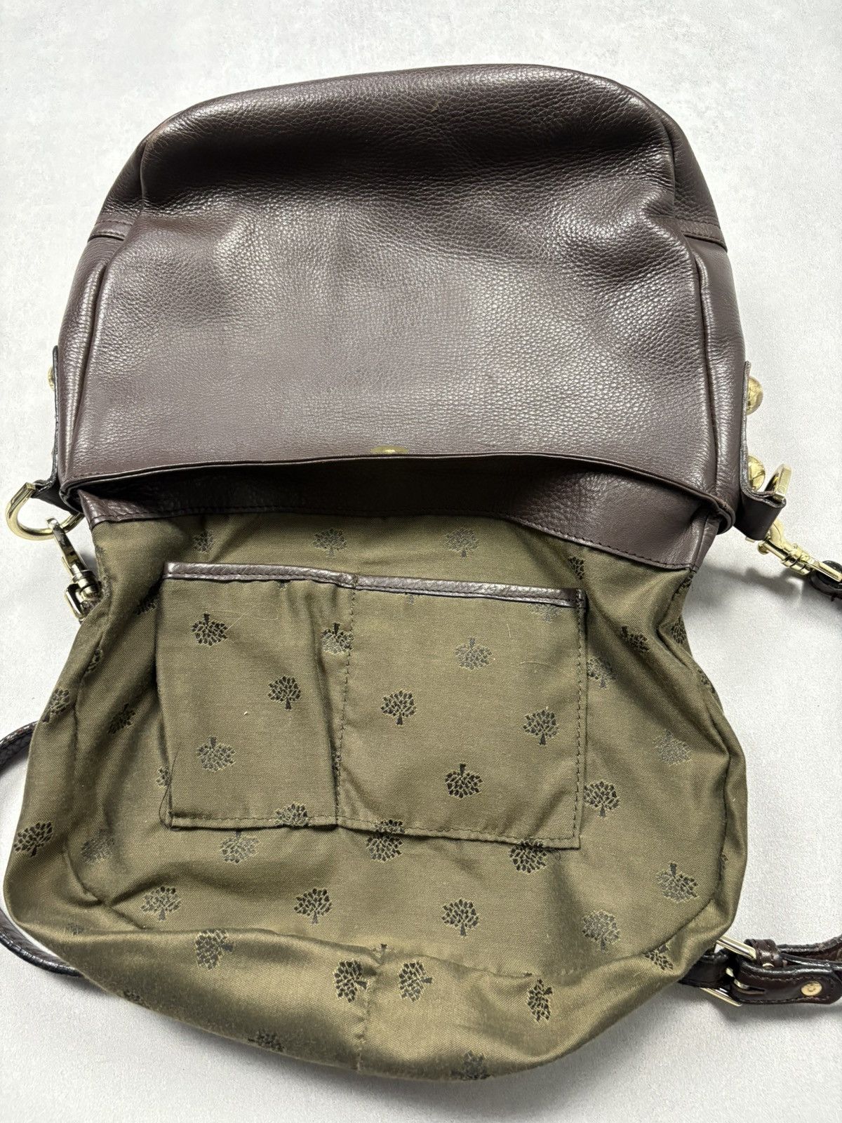 Mulberry Mulberry Brown Leather Crossbody Bag Tree Logo Vintage Size ONE SIZE - 20 Thumbnail