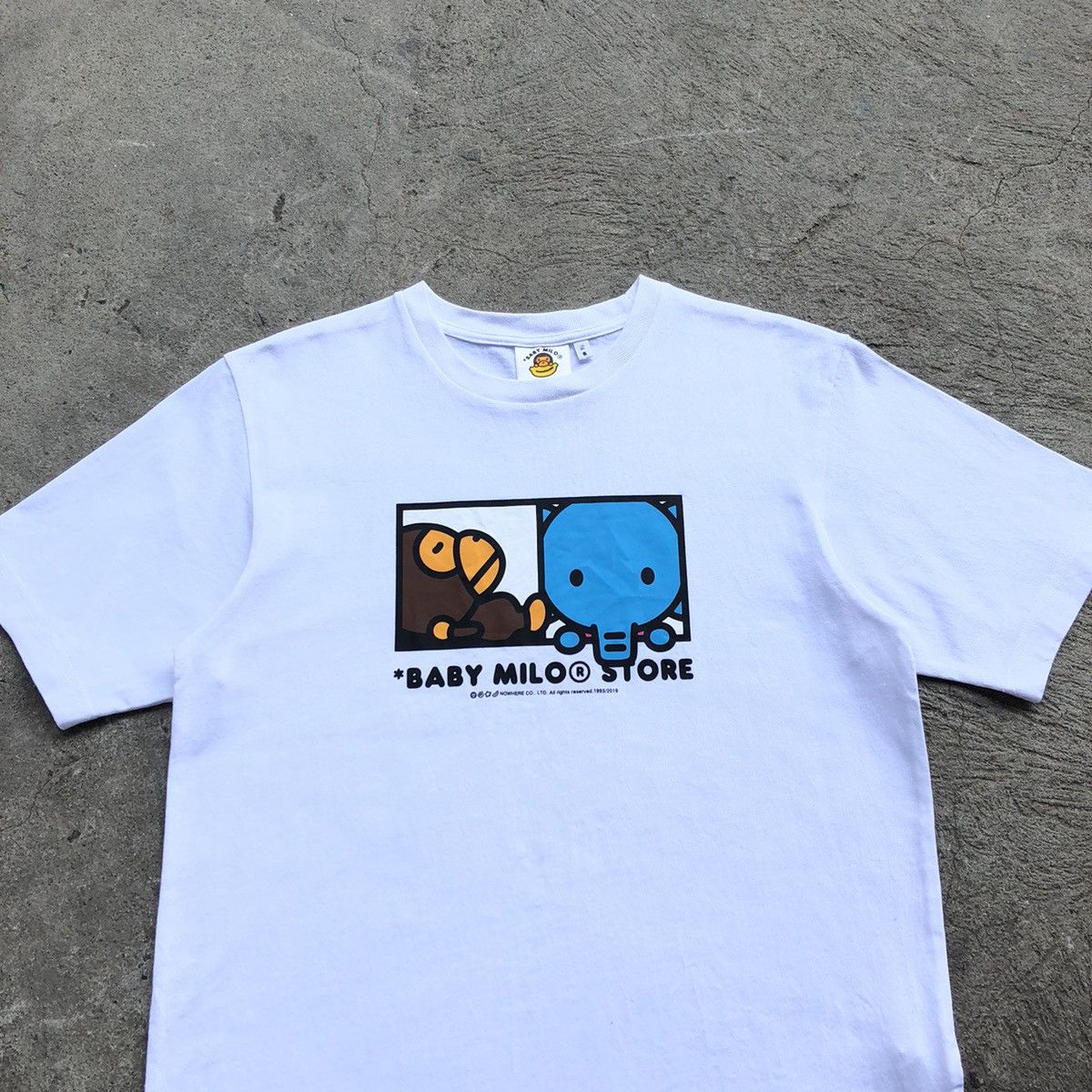 Bape Bape Baby Milo White Logo Shirt Size US S / EU 44-46 / 1 - 2 Thumbnail