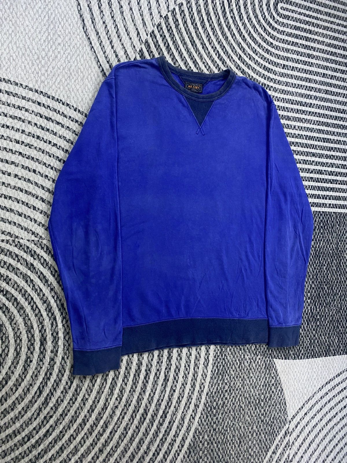Beams Plus Vintage Beams Blue Plain Longsleeve Sweatshirt Size US M / EU 48-50 / 2 - 3 Thumbnail