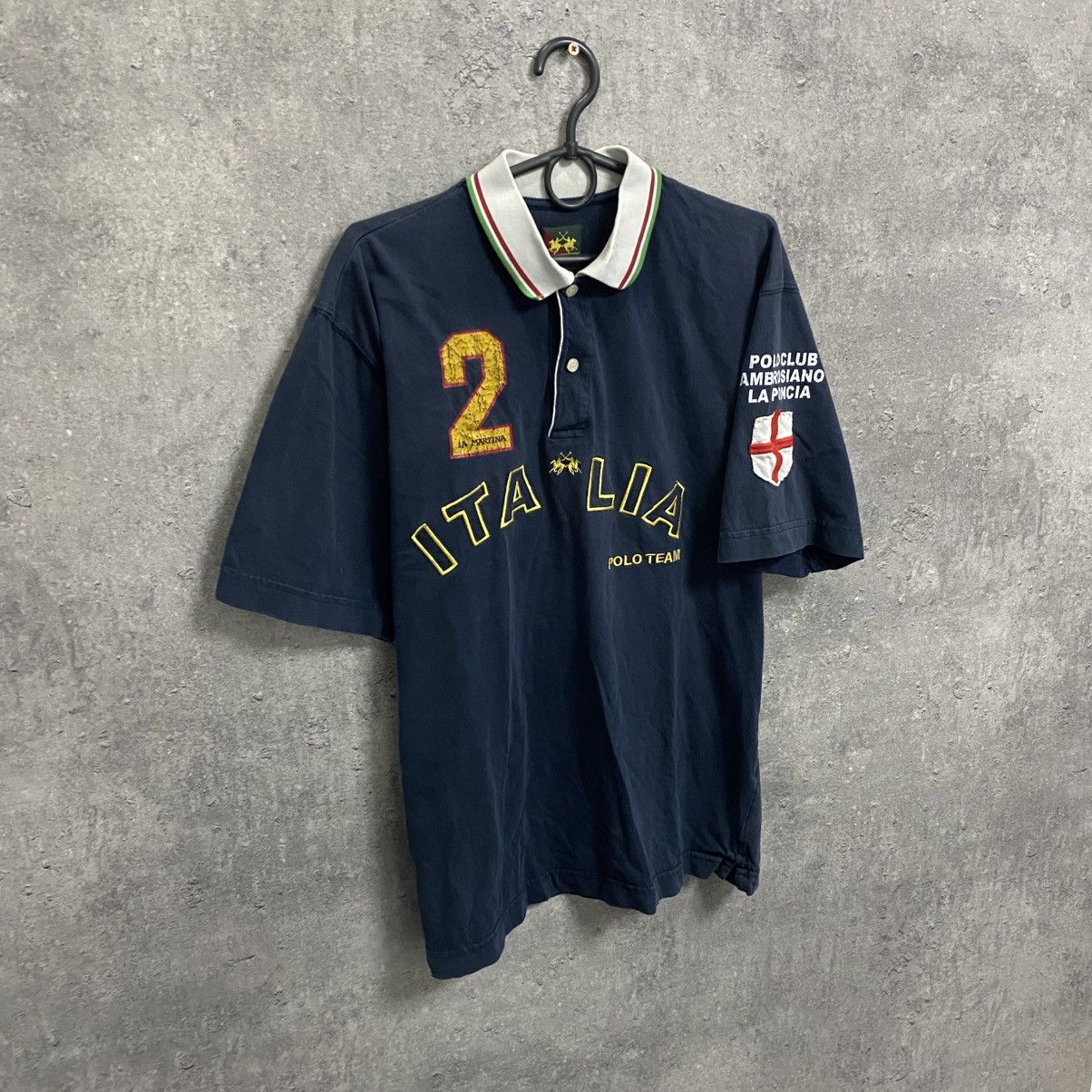 La Martina Vintage La Martina Italia Polo Team Polo T Shirt Rugby Size US XL / EU 56 / 4 - 3 Thumbnail