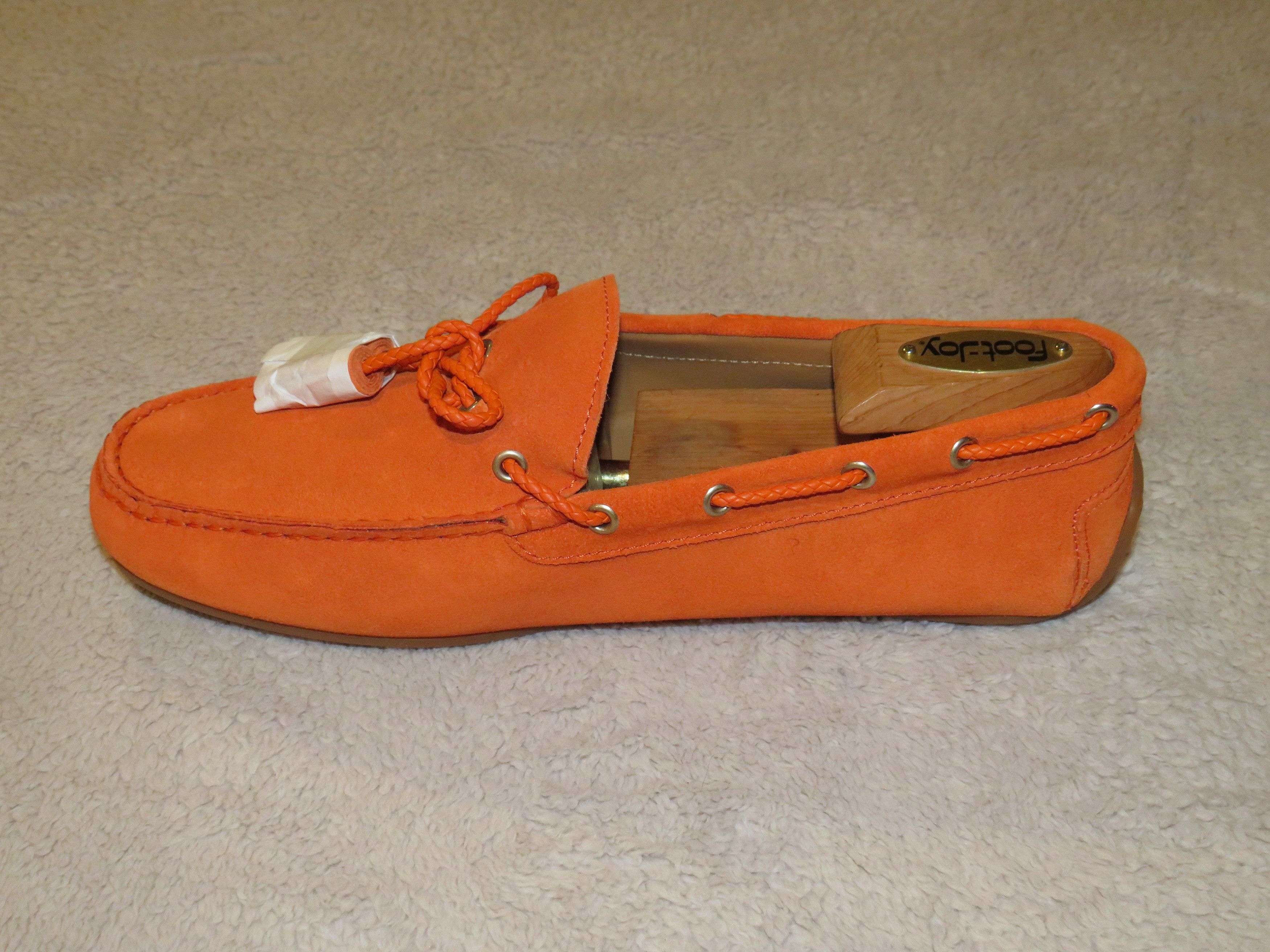 Ralph Lauren Purple Label Harold Orange Calf Skin Tassel Driving Loafers 8D NWB Size US 8 / EU 41 - 3 Thumbnail