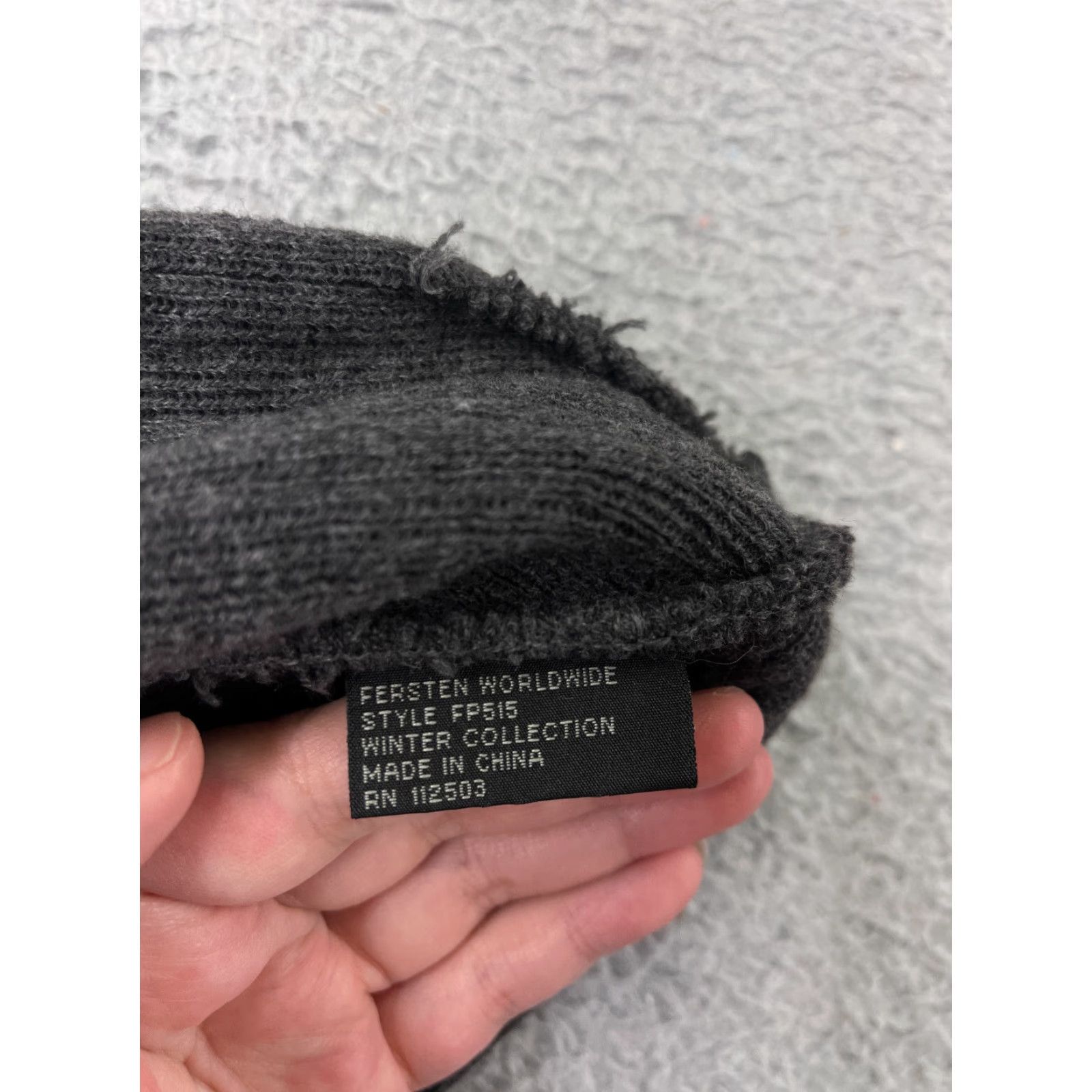 Vintage FERSTEN WORLDWIDE Beanie Hat Adult One Size Gray Acrylic Knit Outdoor Ski Mens Size ONE SIZE - 6 Thumbnail