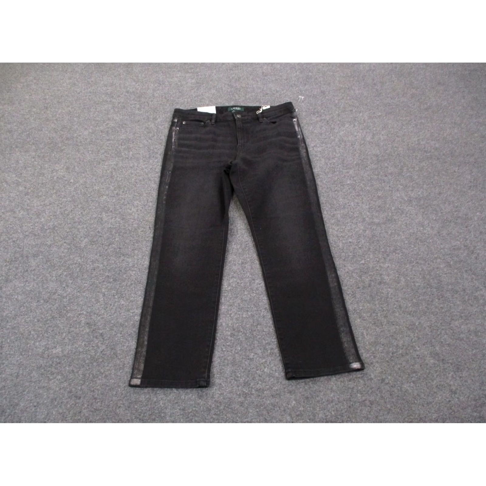 Ralph Lauren Ralph Lauren Jeans Womens 10 Denim Premier Straight Authentic Stretch Casual NEW Jeans Womens 10 Black Denim Straight Stretch Pockets 32W 28Inseam Size 24" / US 00 / IT 34 - 2 Thumbnail