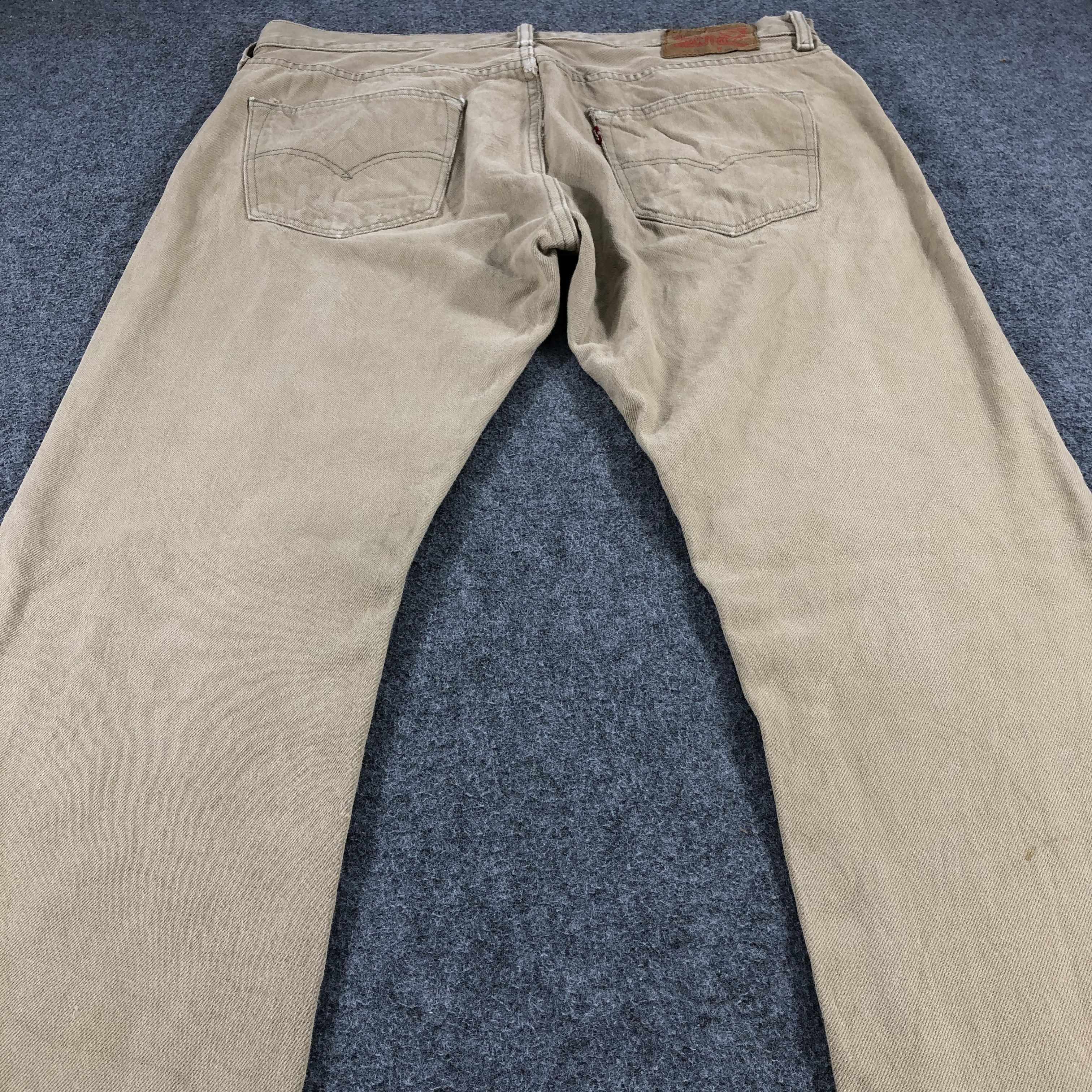Levi's Levis 501 Vintage Khaki Denim Distressed Jeans-J949 Size US 36 / EU 52 - 4 Thumbnail