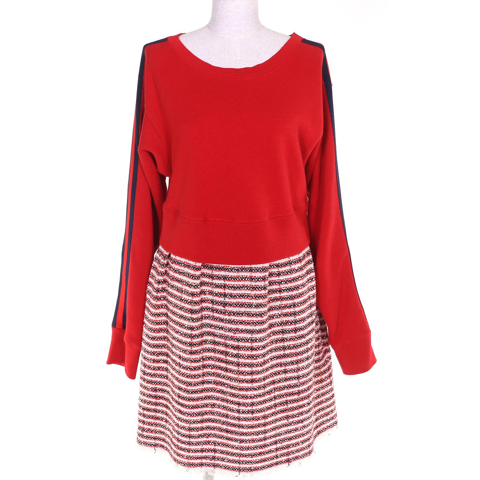 Gucci Gucci Gucci Sherry Line Tweed Cotton Wool Nylon Acrylic Metallic Fiber Dress Textile Dresses 502126 DUTY FREE for USA Size ONE SIZE - 1 Thumbnail