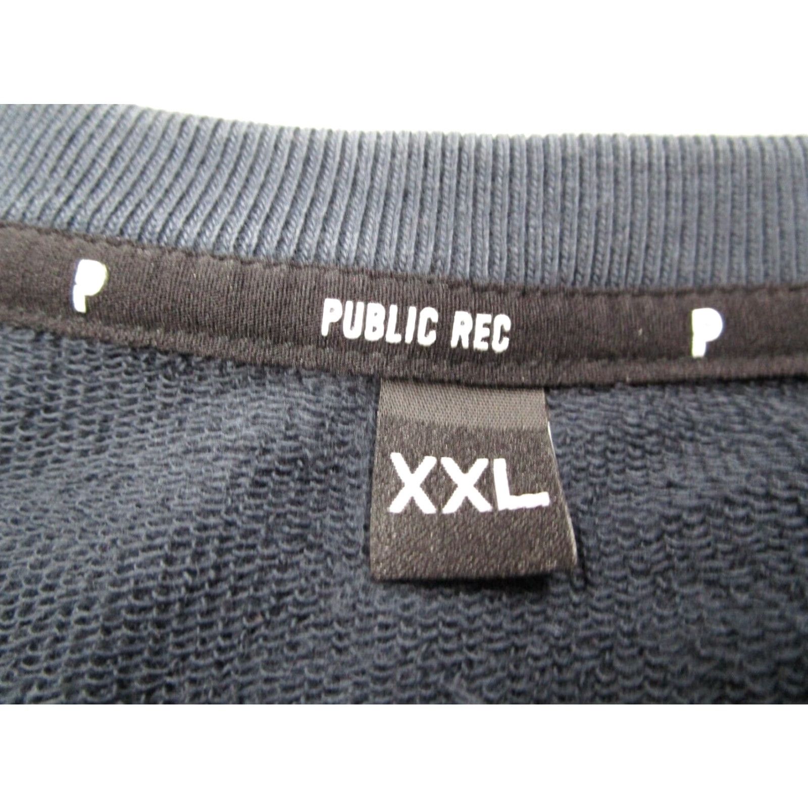 Vintage PUBLIC Rec Sweatshirt Men Blue 2XL XXL Fleece Pullover Long Sleeve Crew Neck Cotton Polyester Pima Blend All Seasons Classic Design Size US XXL / EU 58 / 5 - 3 Thumbnail