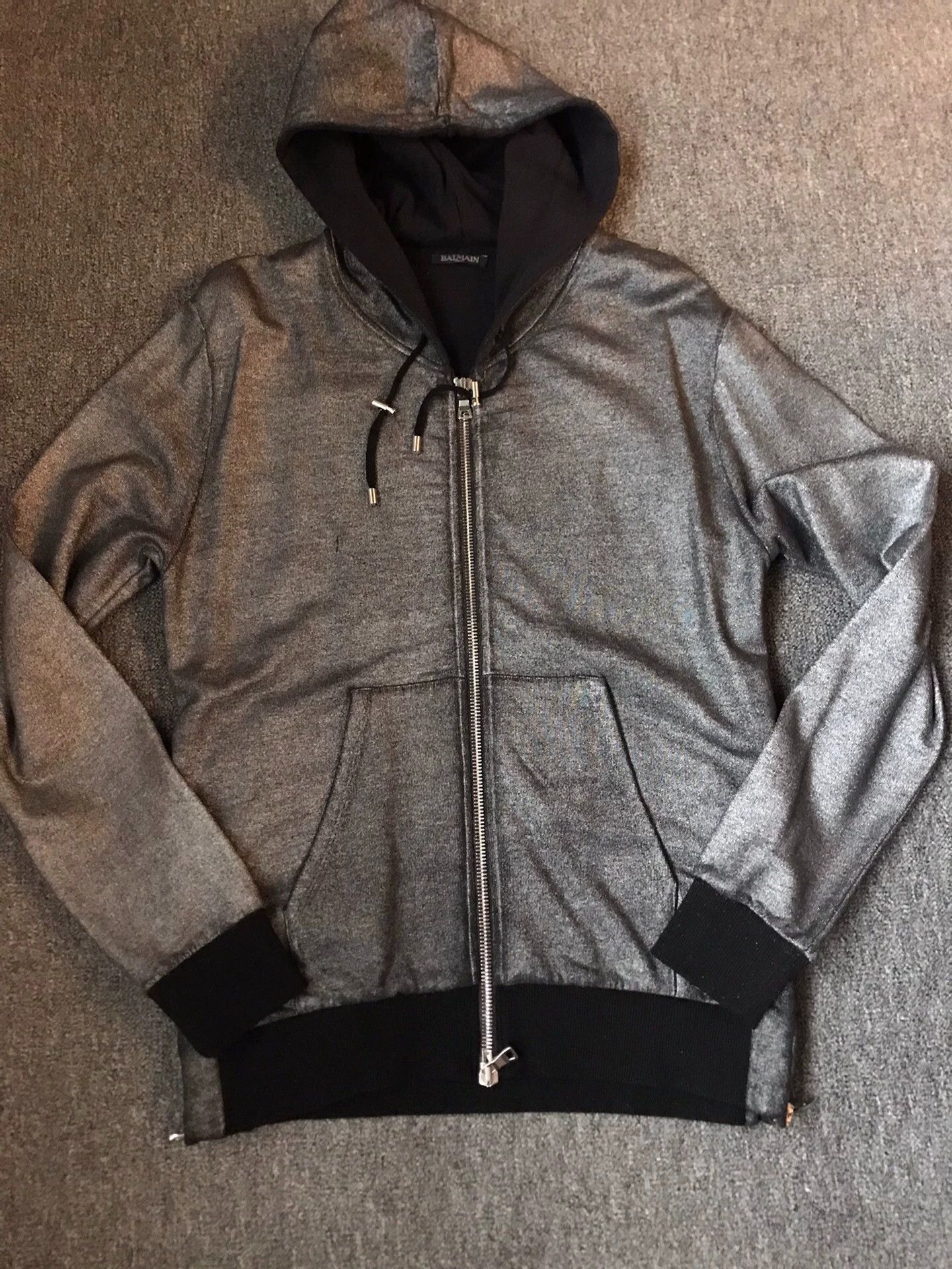 Balmain BALMAIN Cotton Shimmer Side-Zip Back Medallion M Jacket Size US M / EU 48-50 / 2 - 3 Thumbnail