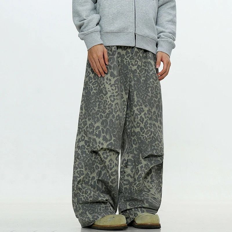 Jean × Vintage Drawstring Leopard Printing Jeans Size US 32 / EU 48 - 5 Thumbnail