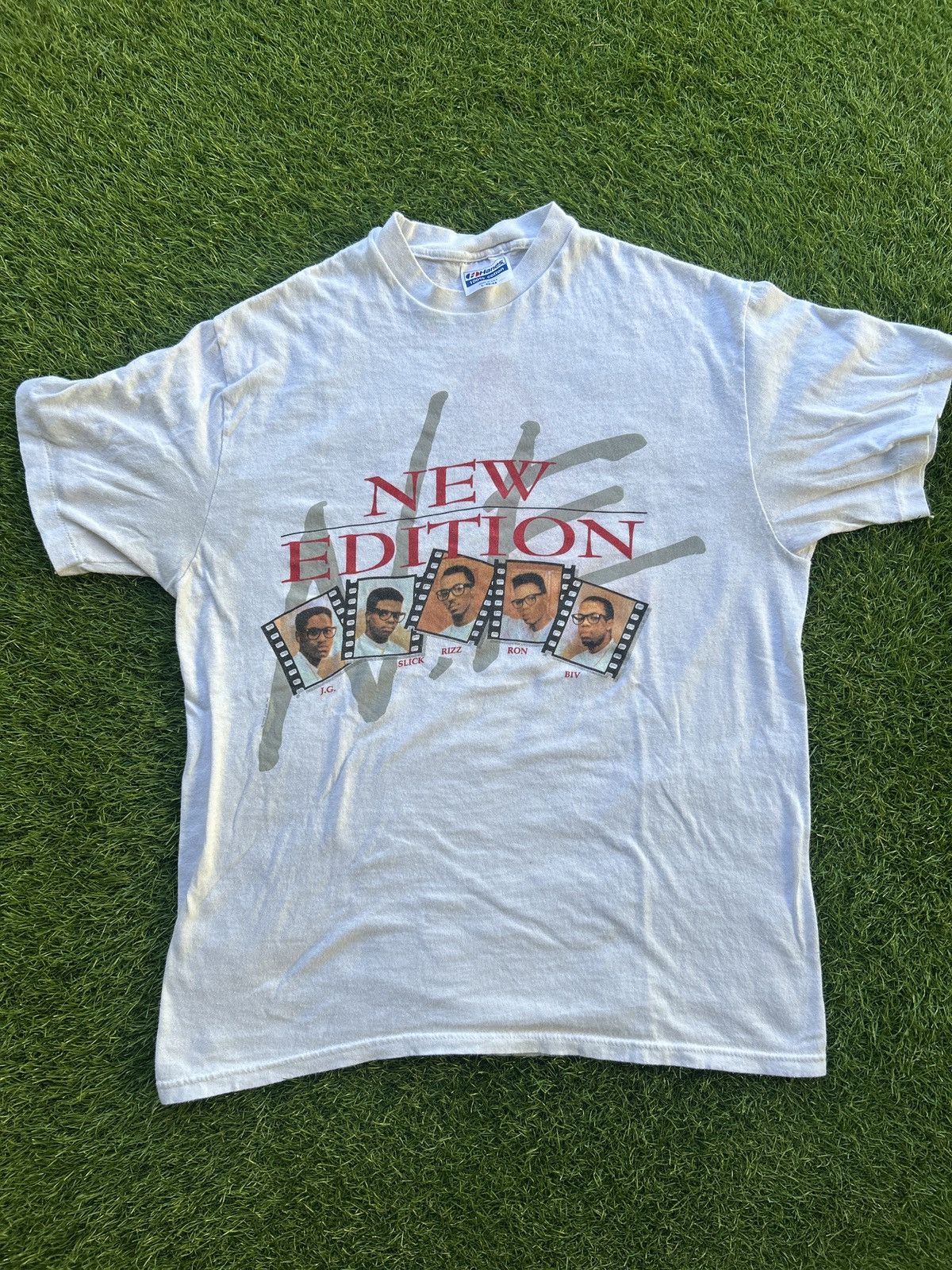 Band Tees Vintage 80S 1988 New Edition Band Heatwave 89 Tour T Shirt Size US L / EU 52-54 / 3 - 1 Thumbnail