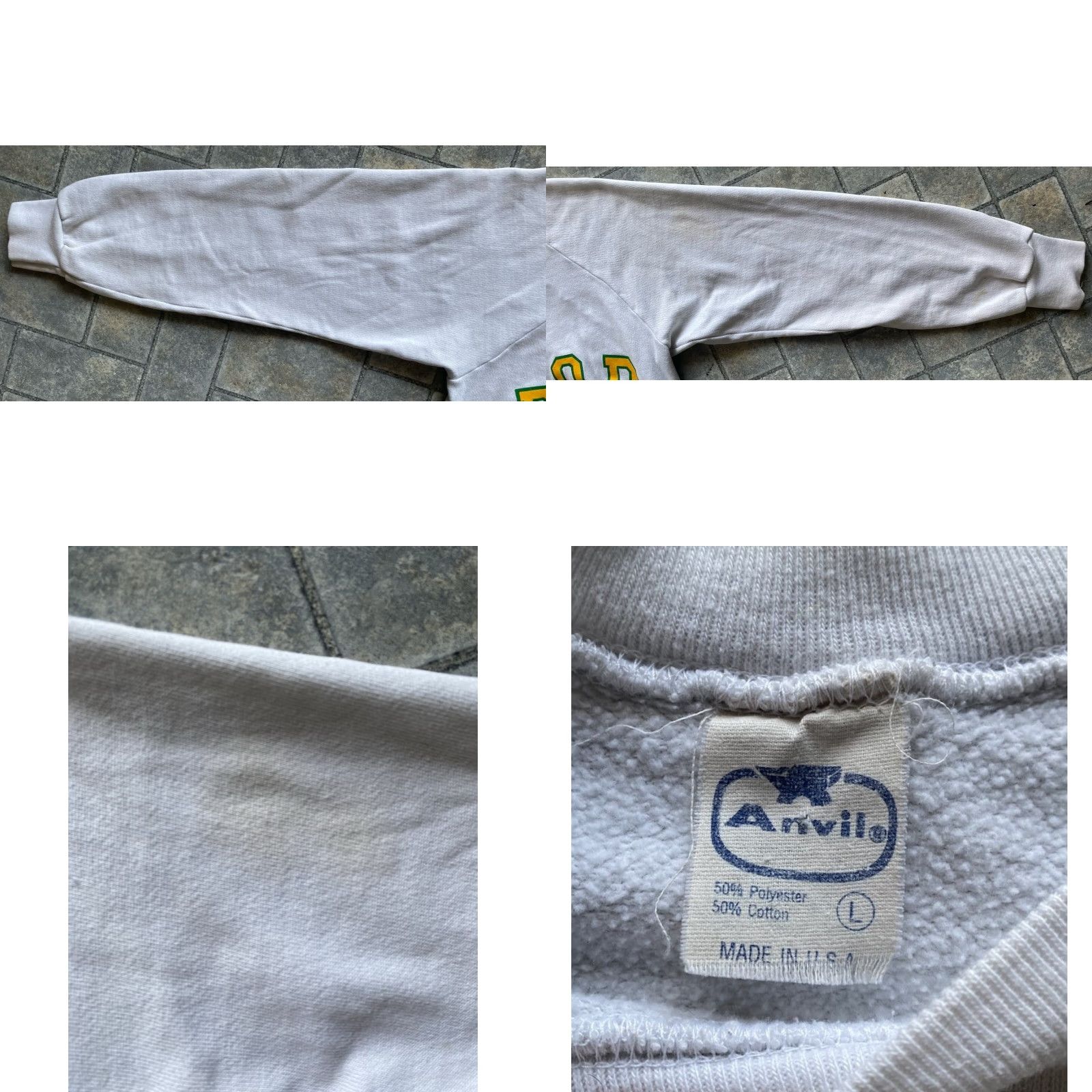 Anvil VINTAGE Anvil Sweatshirt Baylor College Made In USA Mens L White Long Sleeve USA University College Pullover Wear Size US L / EU 52-54 / 3 - 8 Thumbnail