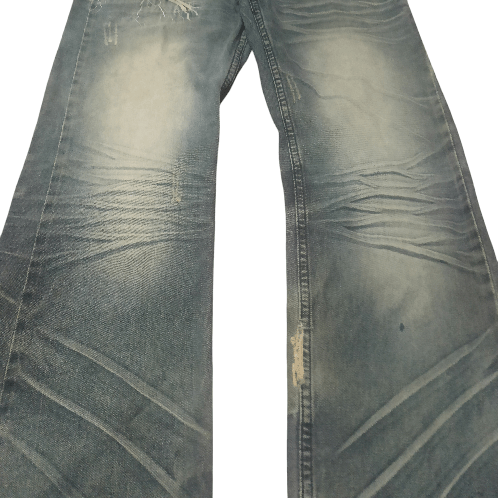 If Six Was Nine Vtg Dowkedow japanese flare jeans Rare Lighting Bolt Design Size US 32 / EU 48 - 9 Thumbnail