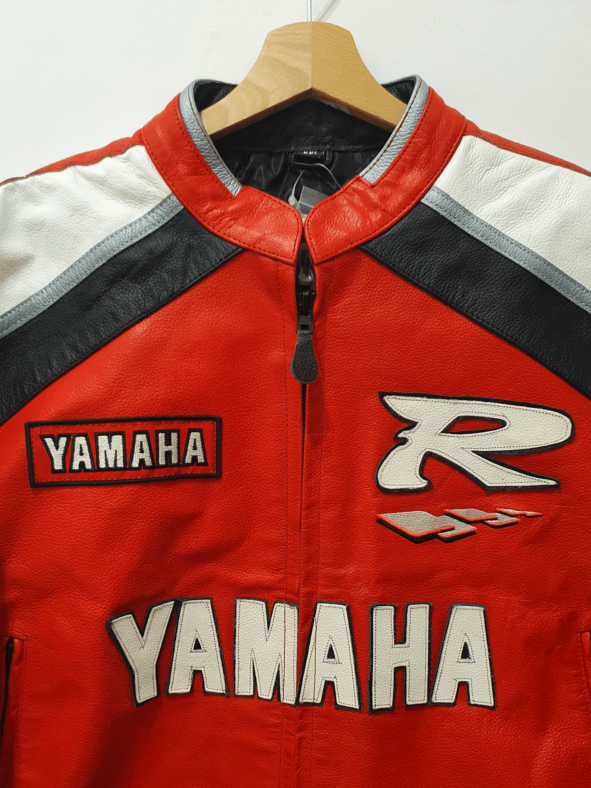 Yahmaha Red Leather Jacket Sreetwear Racing