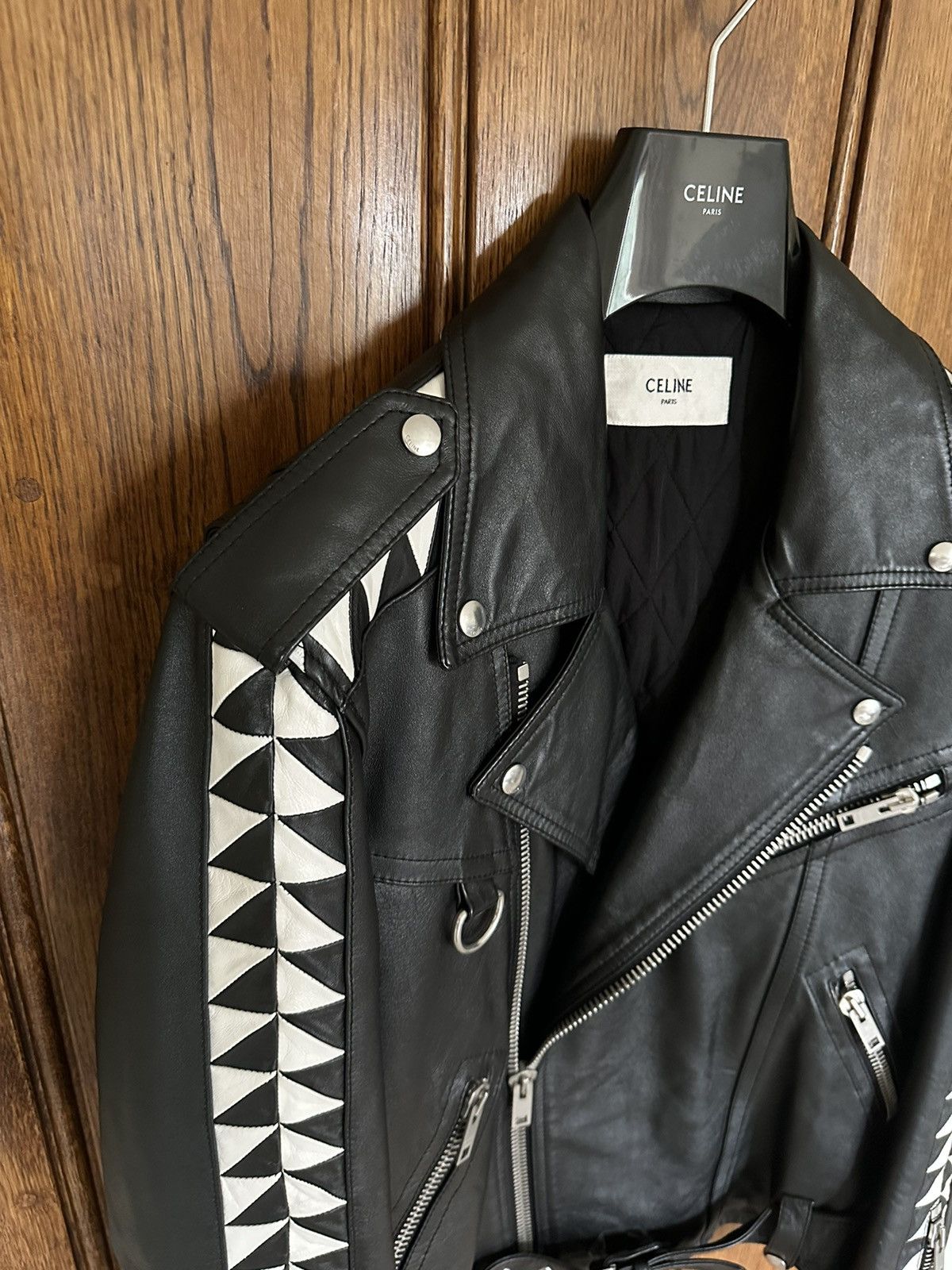 Celine SS22 $6500🤑 Celine biker D Ring leather jacket Hedi grail 48 Size US M / EU 48-50 / 2 - 15 Thumbnail