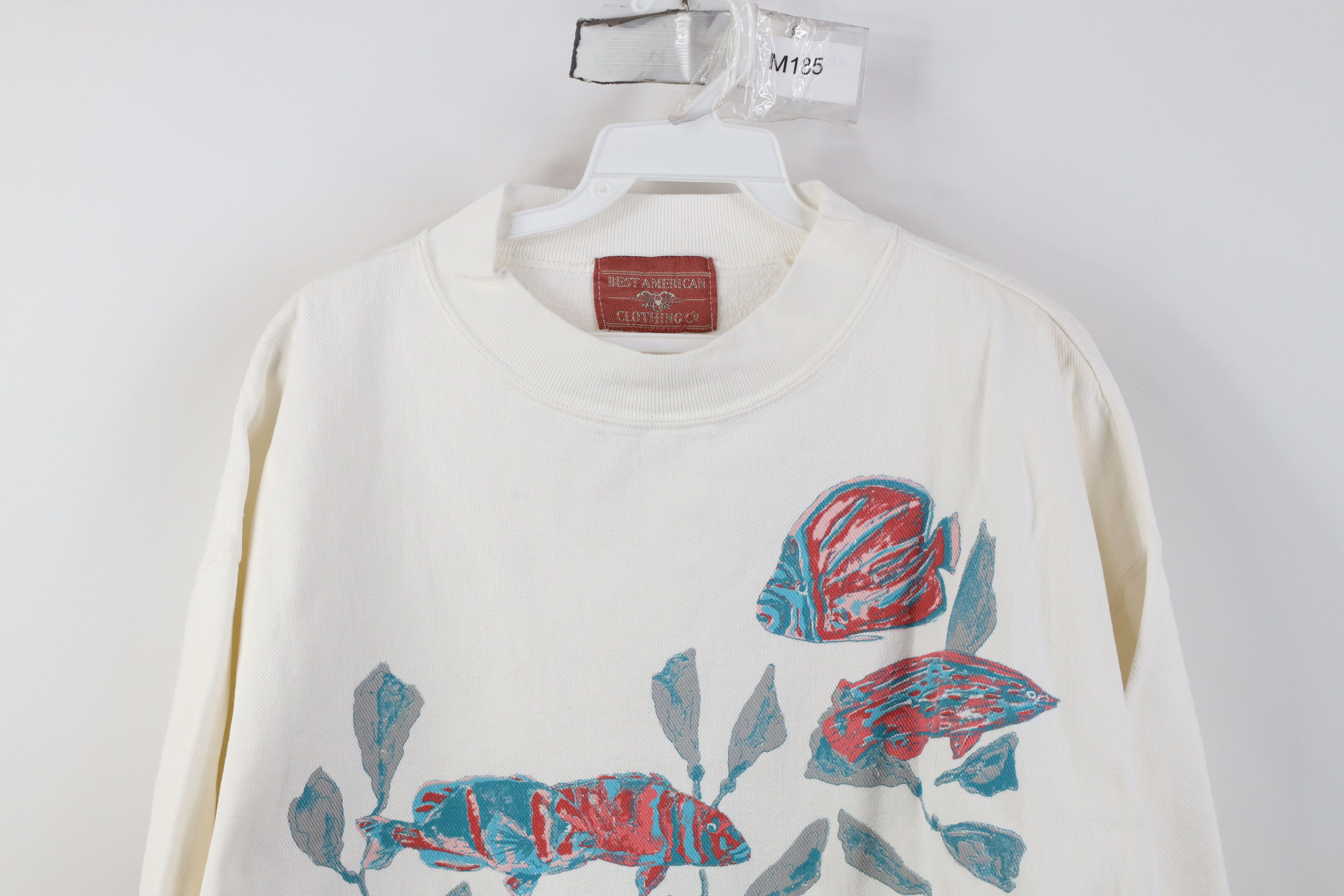 Vintage Vintage 90s Streetwear Nature Fish Mock Neck Sweatshirt Size S / US 4 / IT 40 - 2 Thumbnail