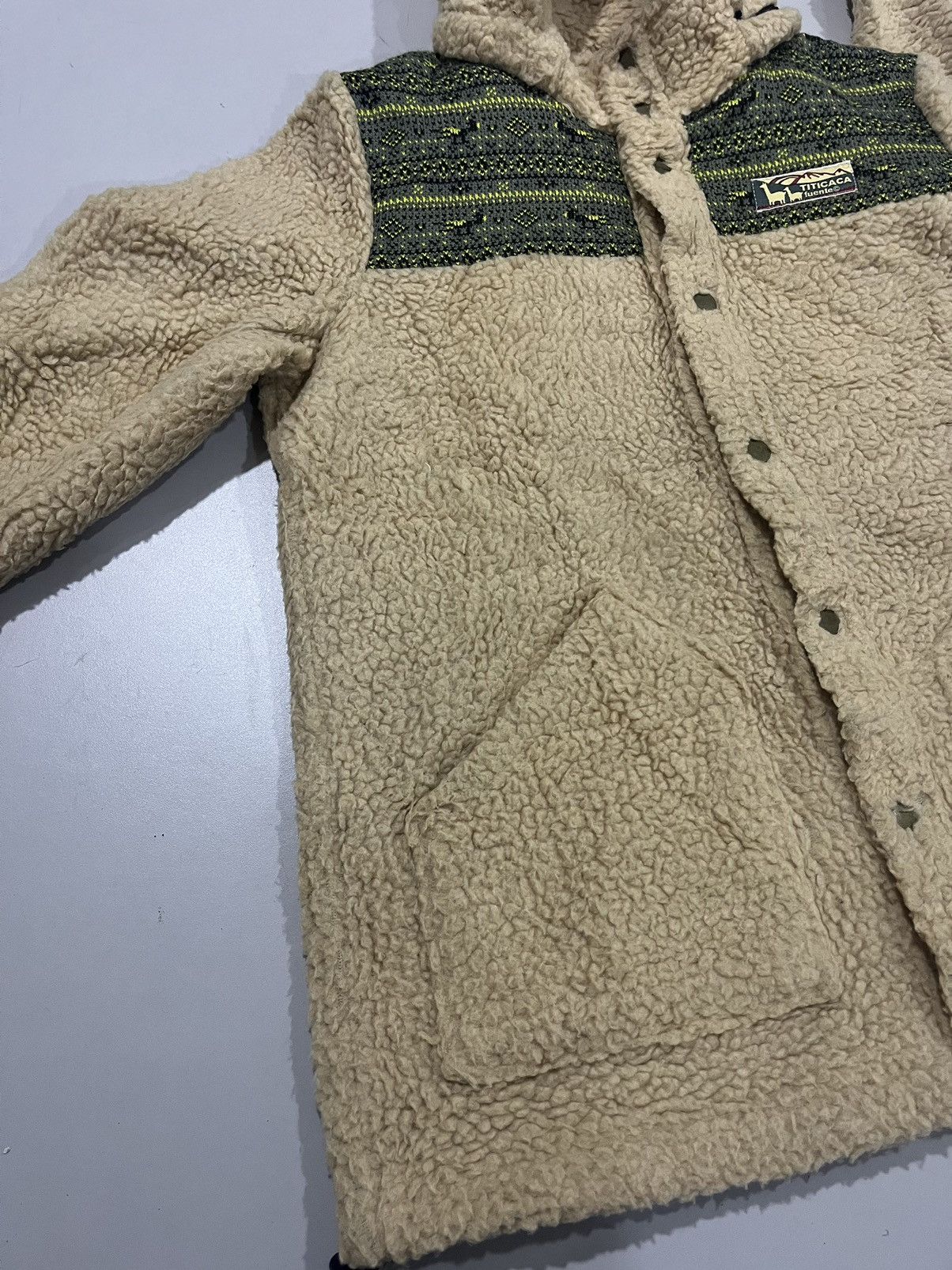 Vintage Titicaca Navajo Native Art Fleece Jacket Hoodie Light Jackets