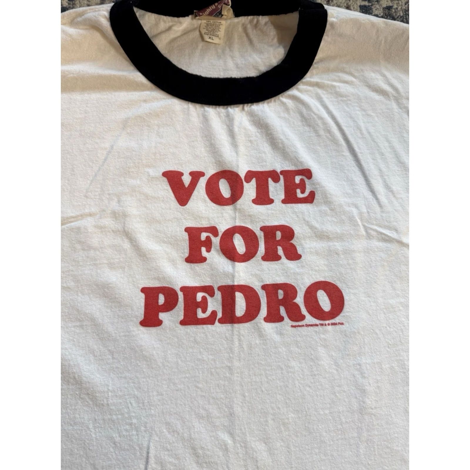 Vintage Vintage Napoleon Dynamite Vote For Pedro Ringer T Shirt XL Movie Promo FOX 2004 Size US XL / EU 56 / 4 - 2 Thumbnail