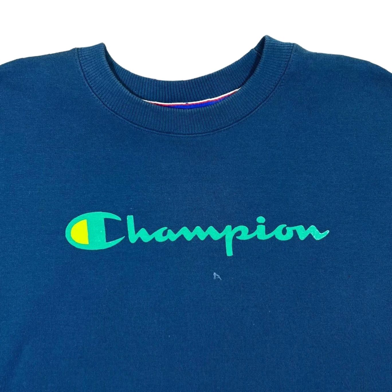 Champion CHAMPION Crewneck Sweatshirt Blue Graphic Big Logo Spellout Medium Mens Sweatshirt Size US M / EU 48-50 / 2 - 2 Thumbnail