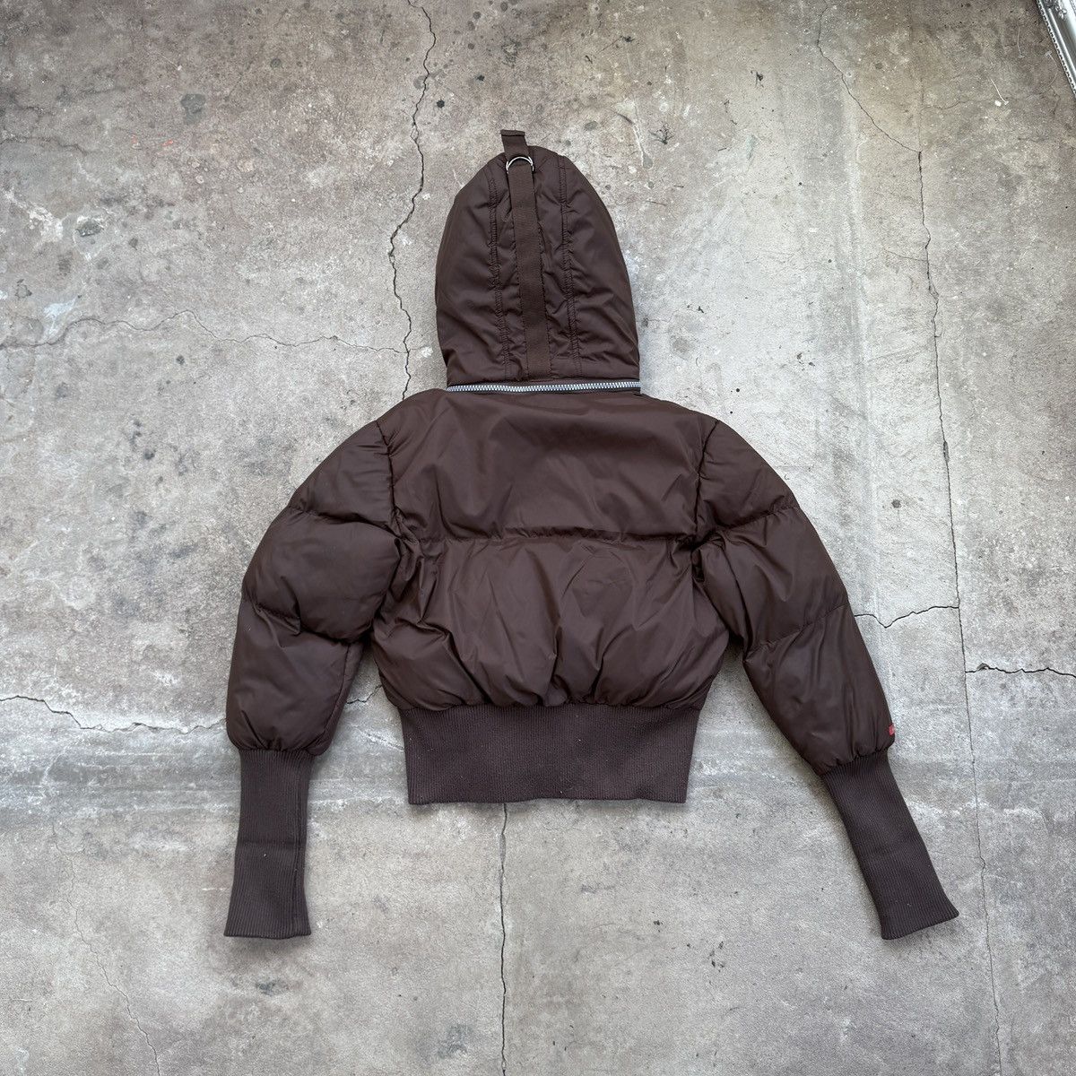 20471120 Missy Japanese Zip Brown Faux Fur Hooded Bomber Jacket Size L / US 10 / IT 46 - 2 Thumbnail