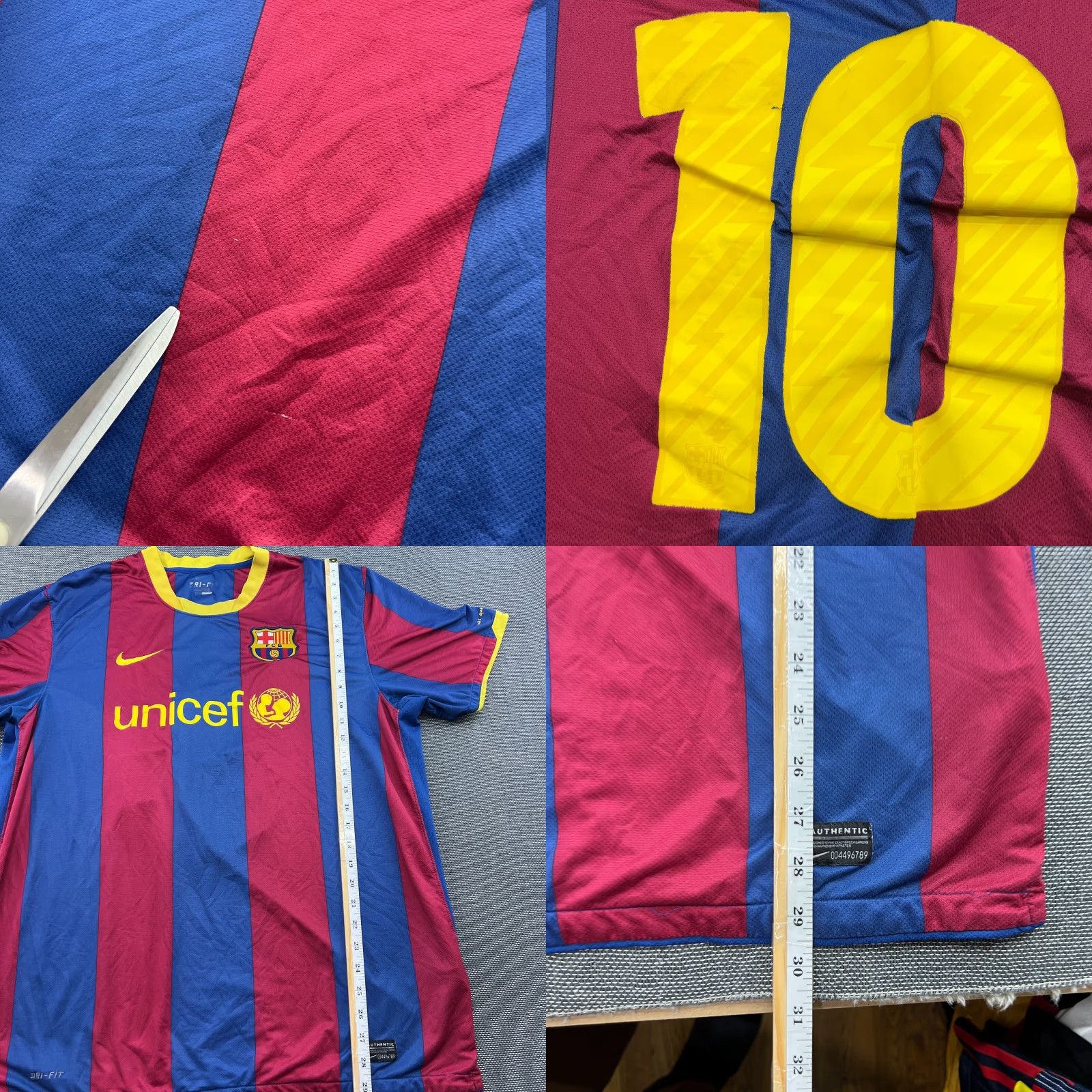 Nike Nike Barcelona 2010-2011 Home Lionel Messi #10 Football Jersey Mens 2XL T-Shirt Football Size US XXL / EU 58 / 5 - 10 Thumbnail