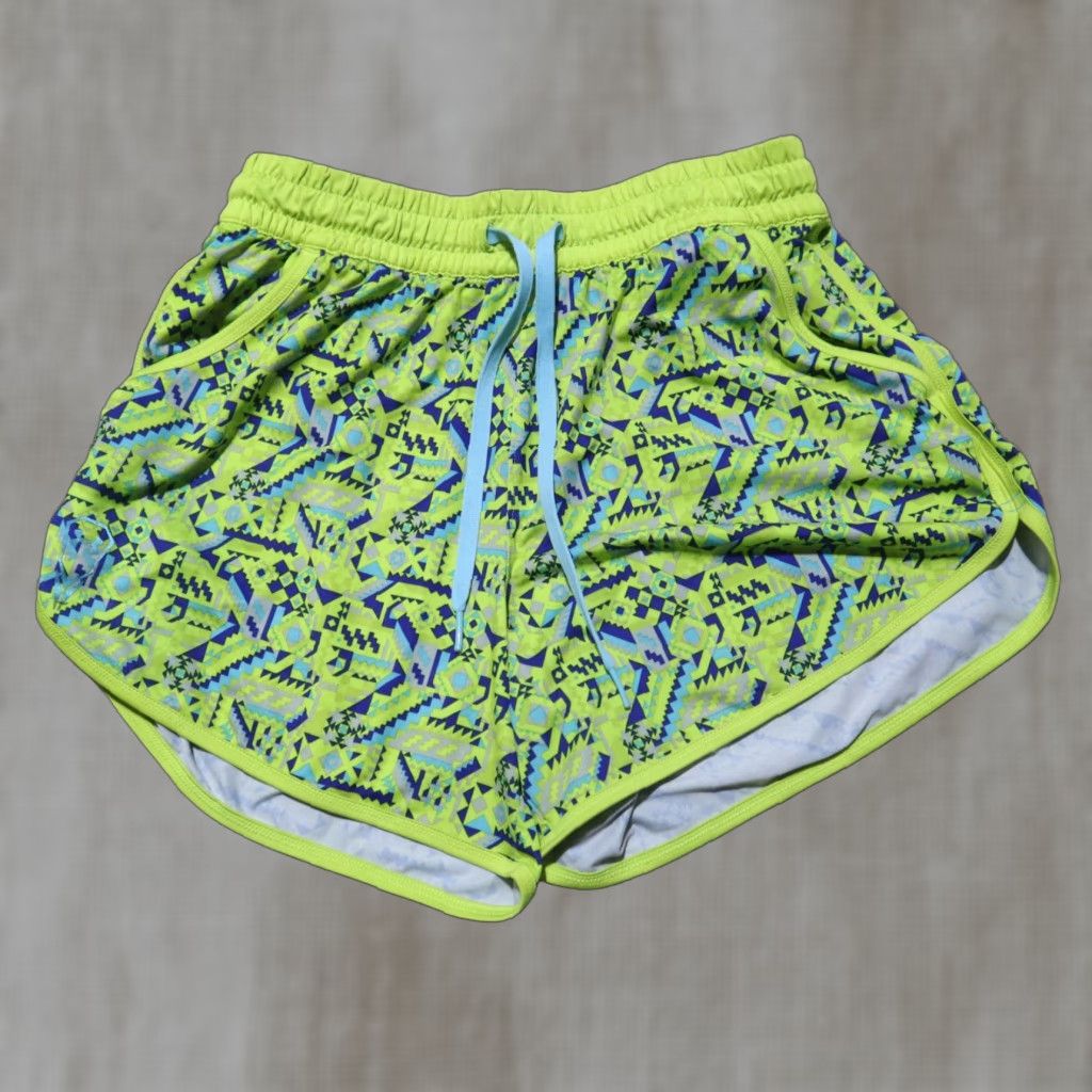 Under Armour Under Armour Shorts Womens S Multicolor Geometric Print Breathable Drawstring Quick Dry Running Gym Volleyball Size S Size 28" / US 6 / IT 42 - 1 Thumbnail