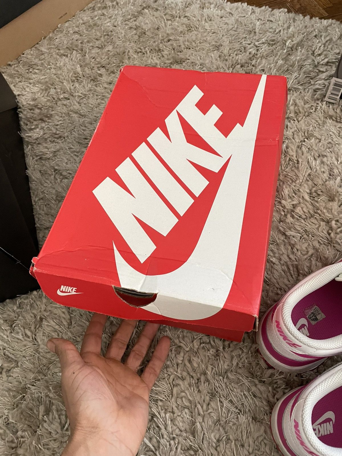 Nike Nike Dunk Low Laser Fushsia Size US 5.5 / EU 38 - 11 Thumbnail