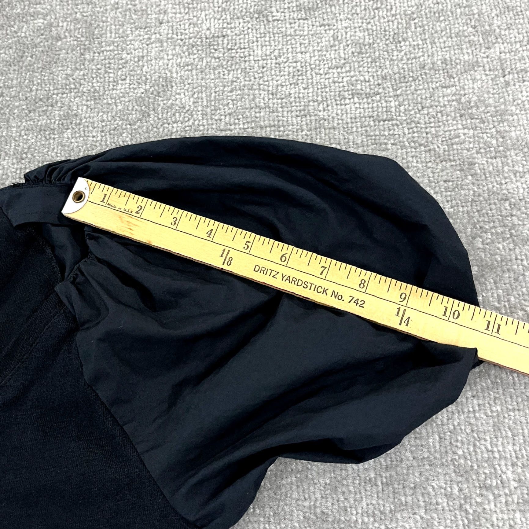 Vintage MAEVE Top Womens XS Black Annika Knit Dress 34" Mini Above Knee Poplin Puff SLV KnIT Blouse Size XS / US 0-2 / IT 36-38 - 6 Thumbnail