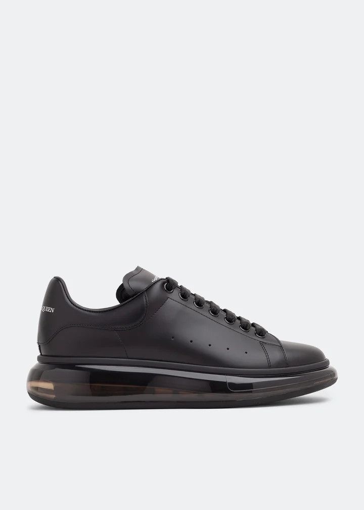 Alexander McQueen o1w1db10725 Oversized Transparent Sole Sneaker in Black Size US 11 / EU 44 - 1 Thumbnail