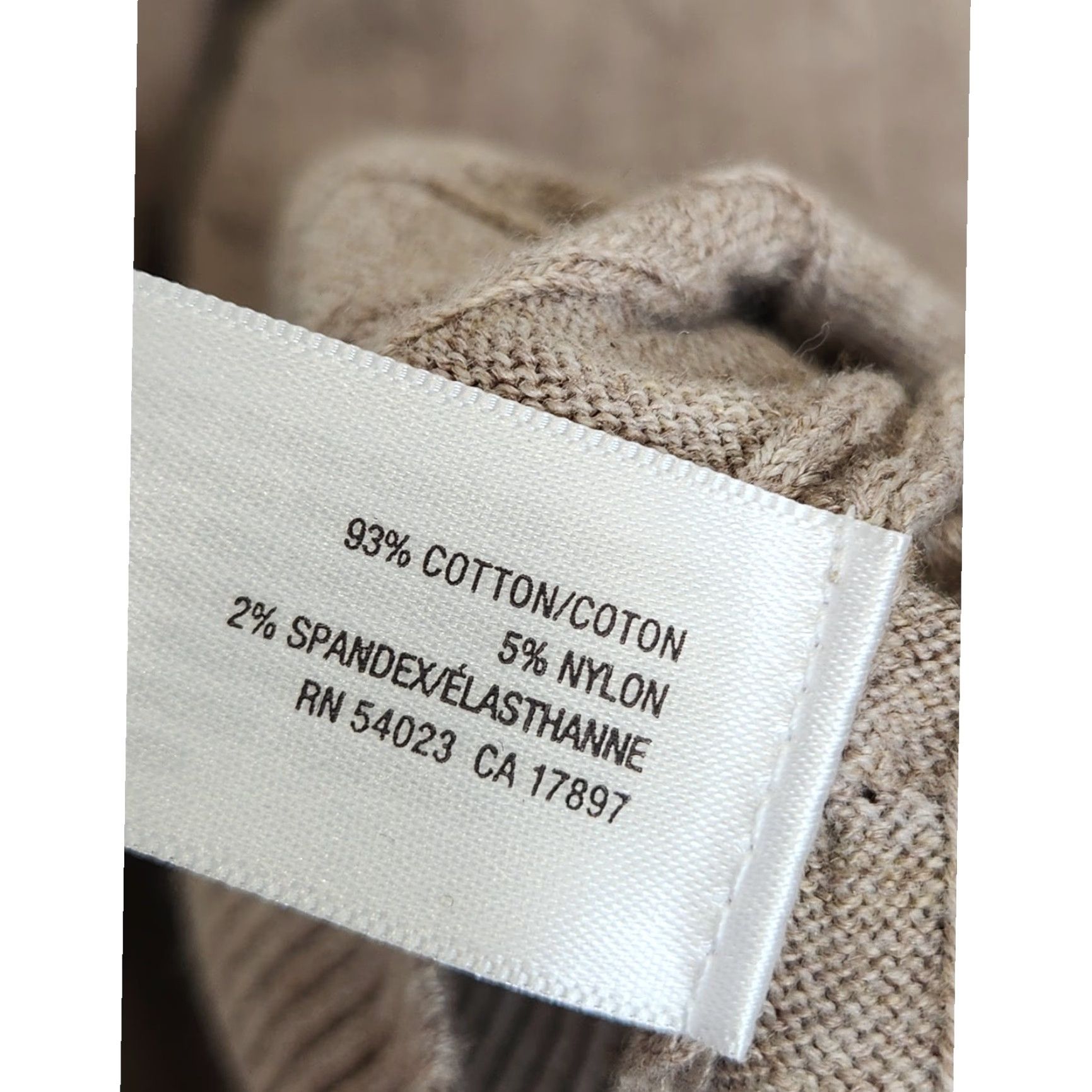 Old Navy VINTAGE y2k Old Navy Sweater V-Neck Large Cable Knit Tan Brown Unisex Adults L Pullover Size L / US 10 / IT 46 - 7 Thumbnail