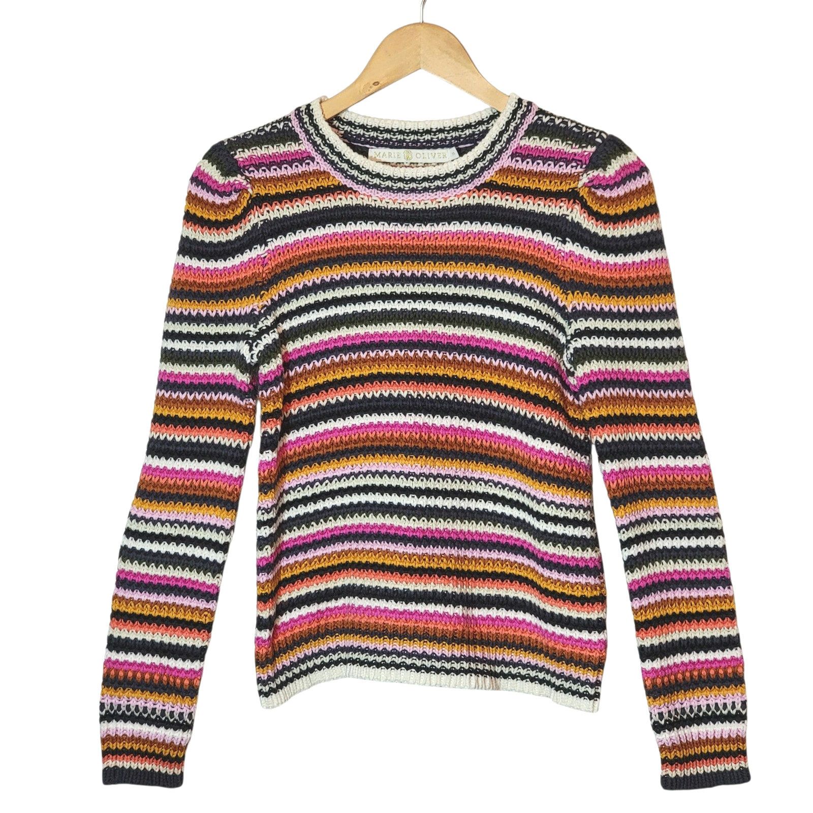 Marie Oliver Marie Oliver Rainbow Stripe Knit Pullover Sweater XS Size XS / US 0-2 / IT 36-38 - 13 Thumbnail